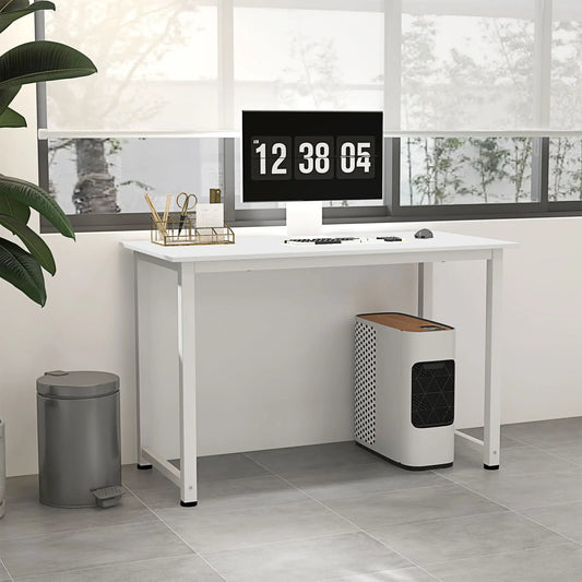 MESA DE ESCRITORIO MODERNA NORDIC STEEL 120x60 CM BLANCO image 0