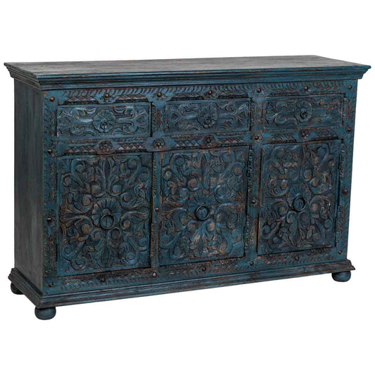 APARADOR DALIAN BLUE VINTAGE ARTESANAL image 0