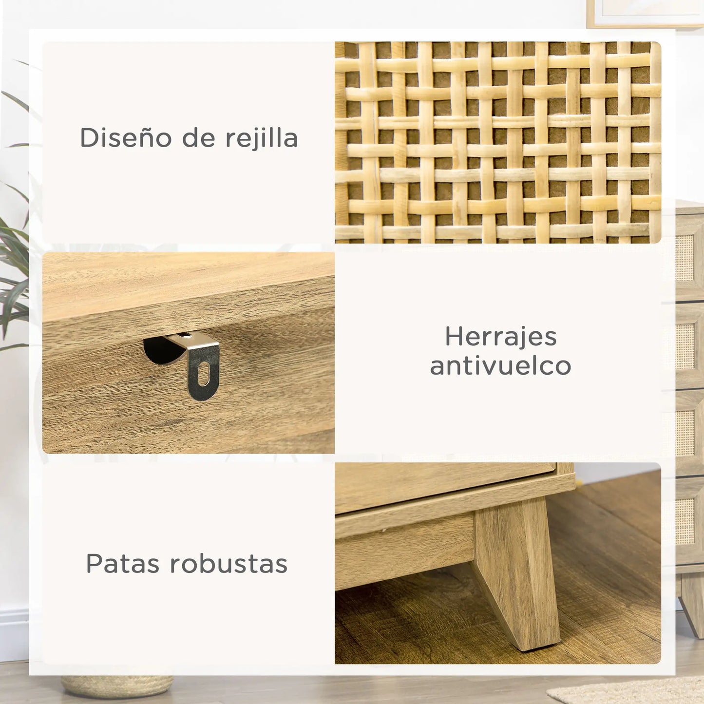 CÓMODA RATTAN NATURE 4C image 7