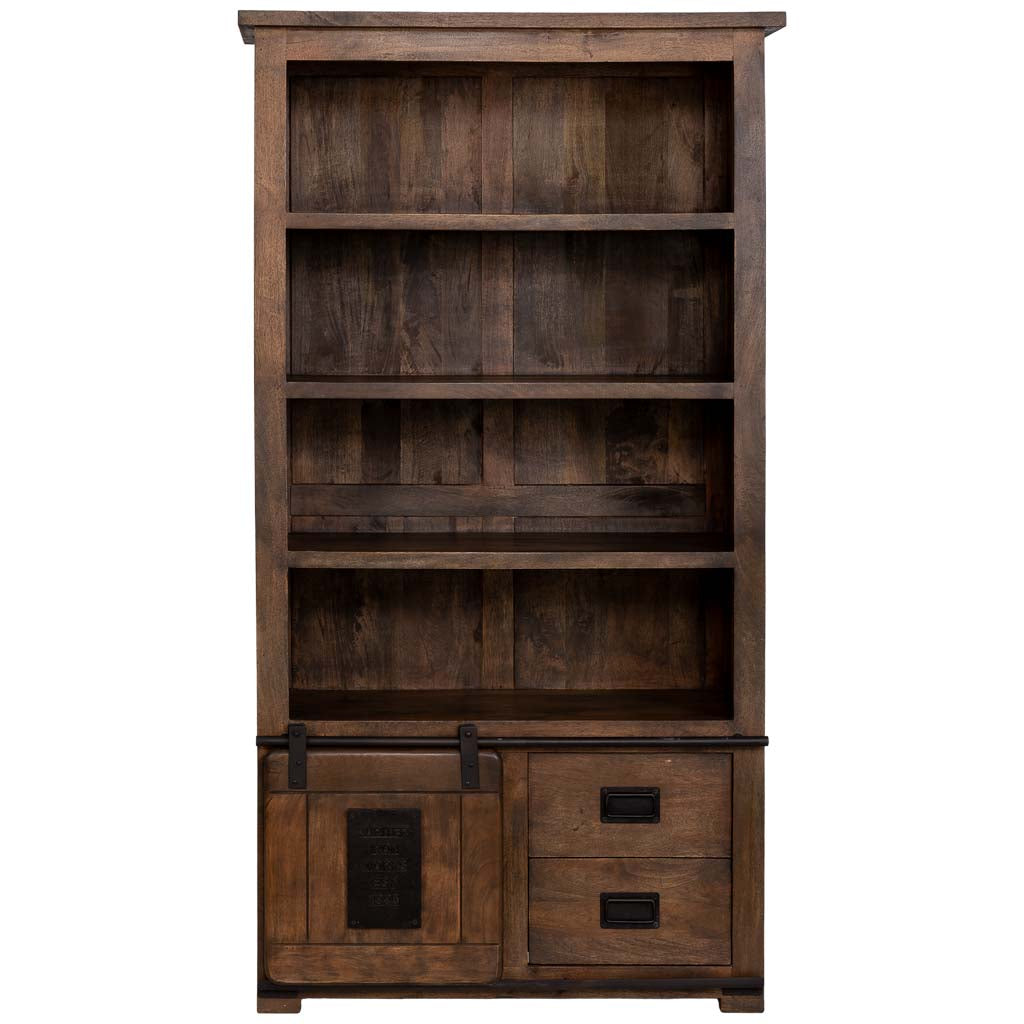 ESTANTE LIBRERÍA ÓXIDO ARTESANAL DE MADERA MACIZA image 7
