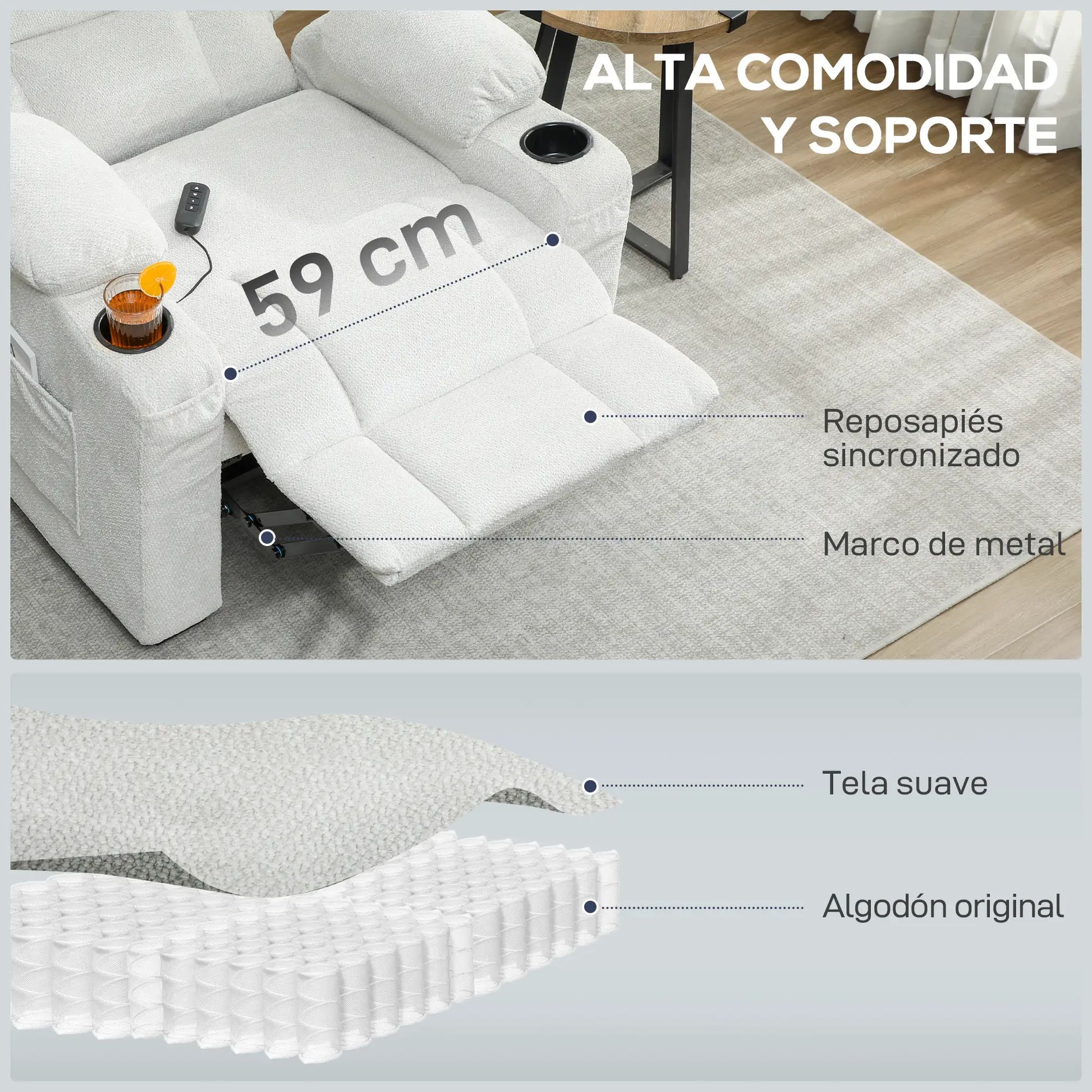 SILLÓN RELAX ELÉCTRICO MODELO CONFORT MEMORY image 8