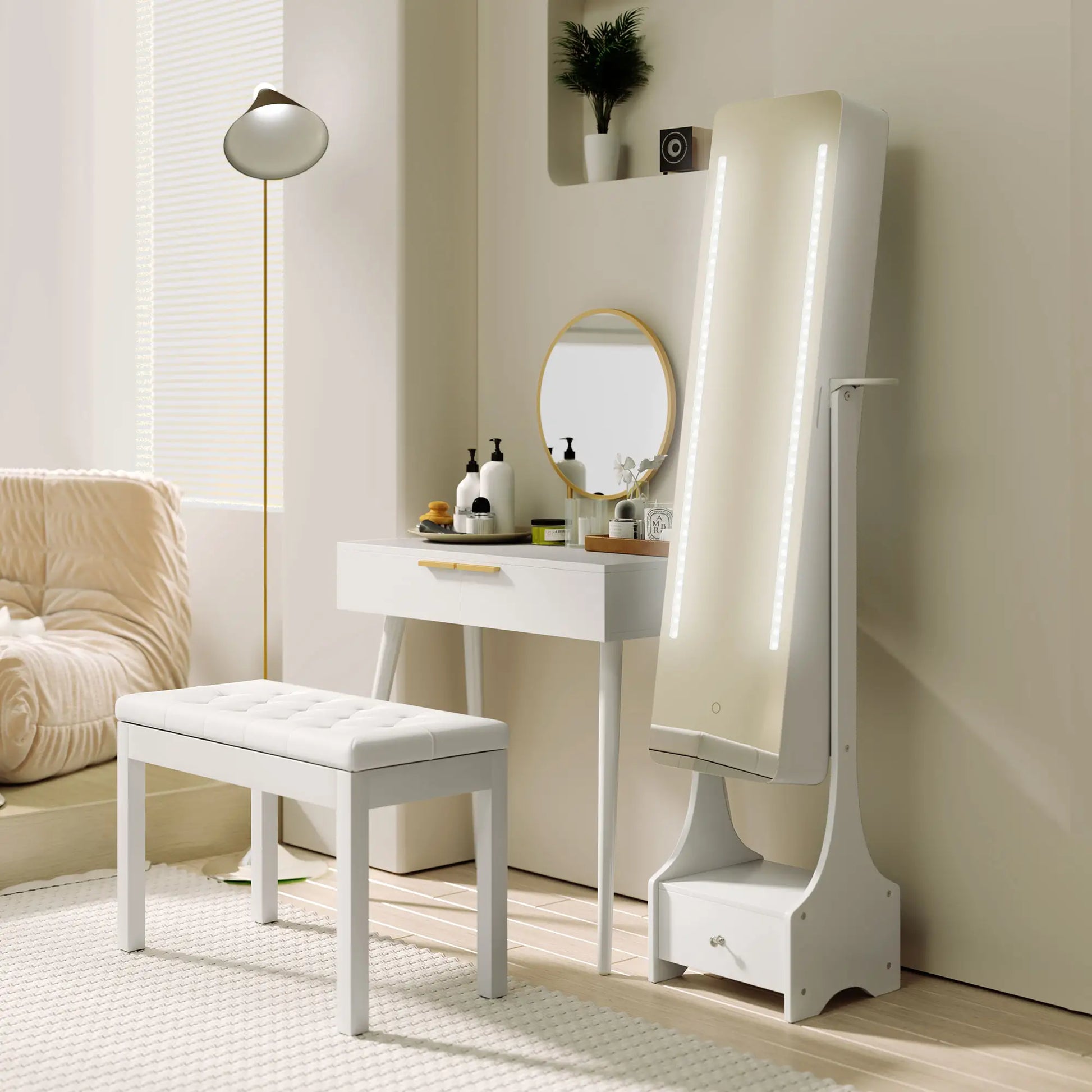 BANQUETA DE PIANO ARMONÍA BLANCA CON ALMACENAMIENTO image 5