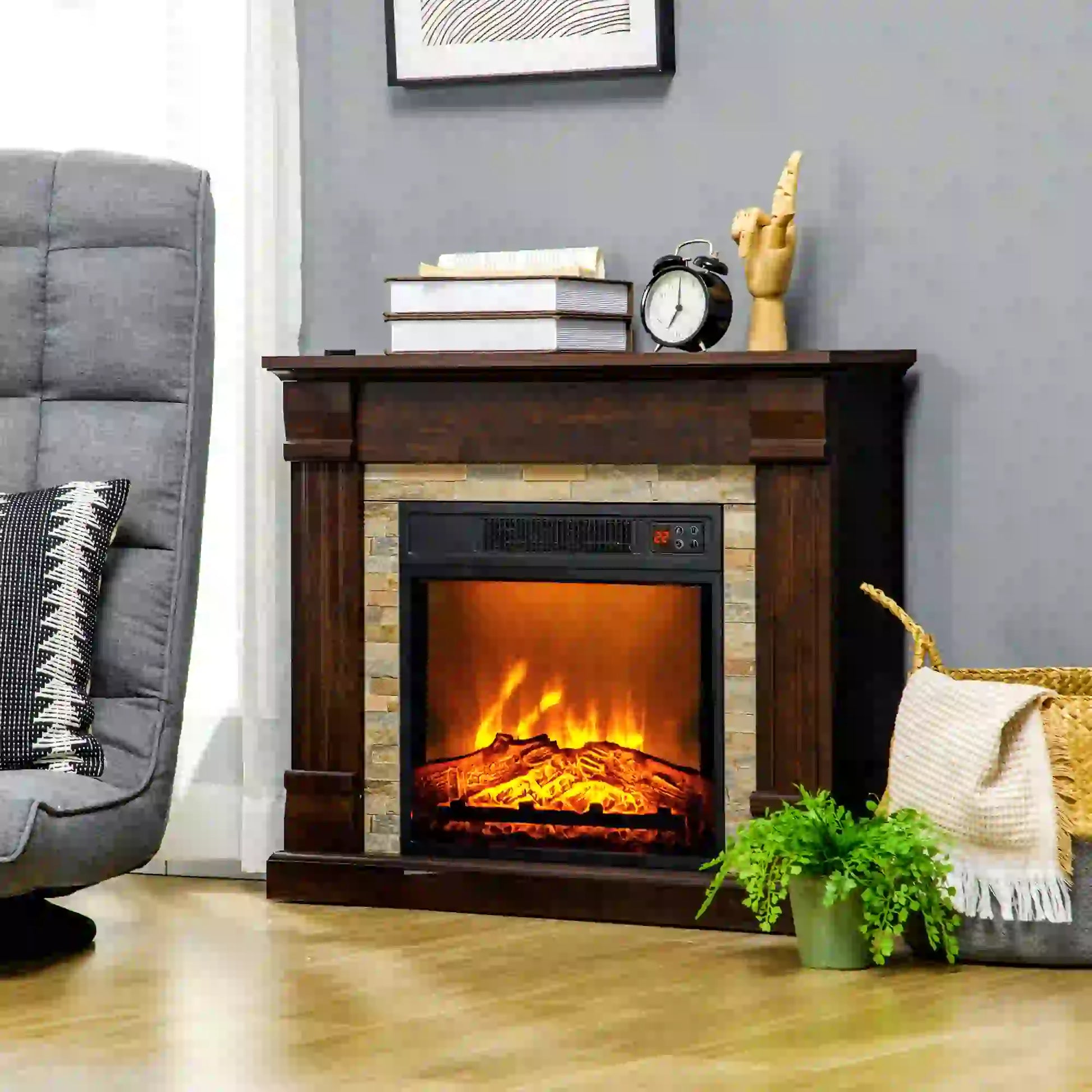 CHIMENEA ELÉCTRICA BROWNFIRE COZY 1800W 80 CM image 0