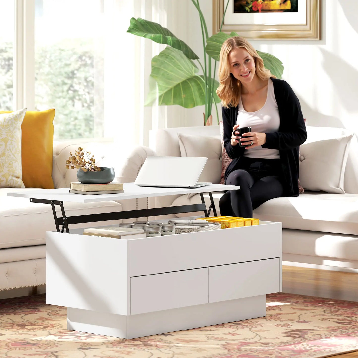 Mesa de Centro Elevable “LIFTBOX WHITE 100” image 5
