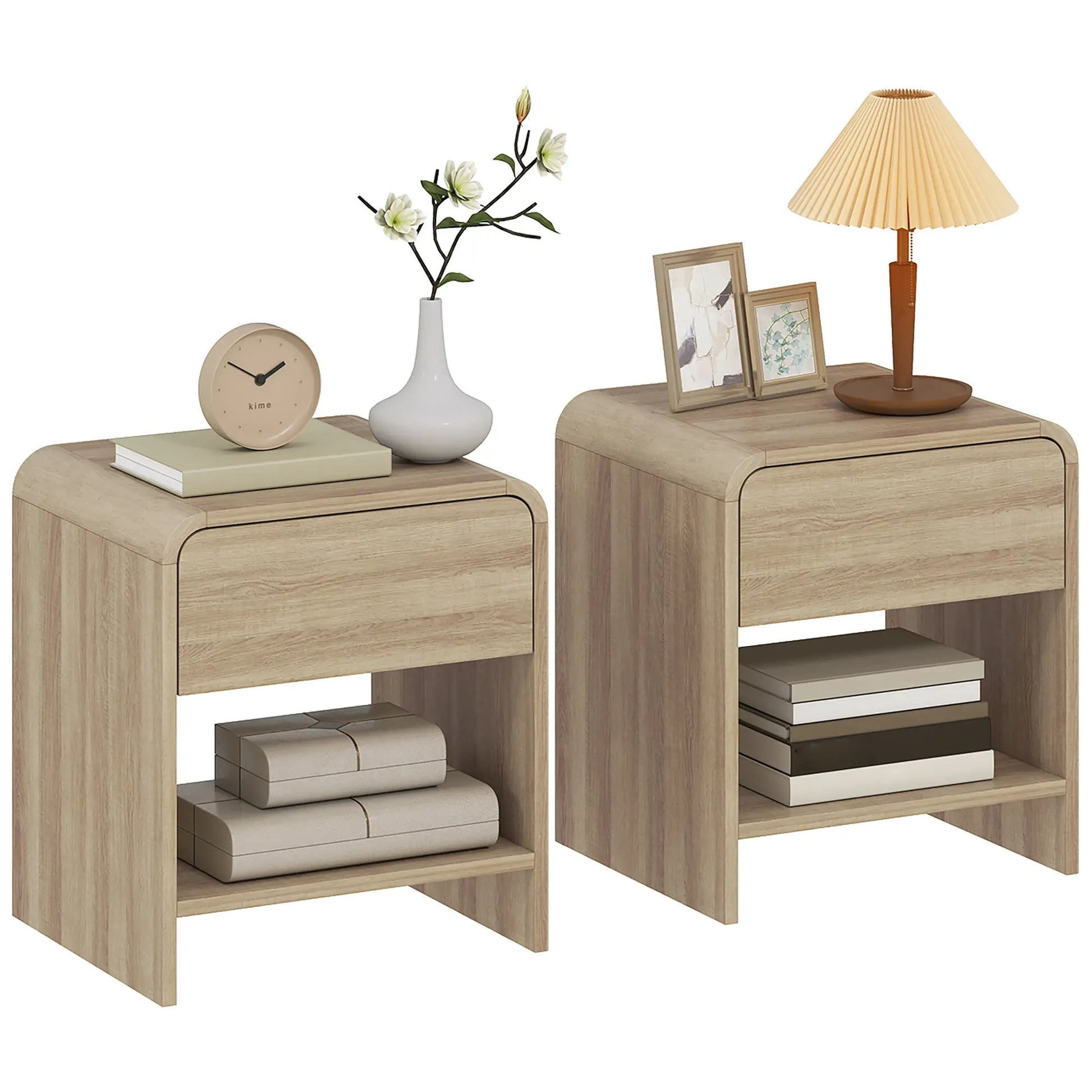 JUEGO DE MESITAS DE NOCHE NORDLY WOOD image 1