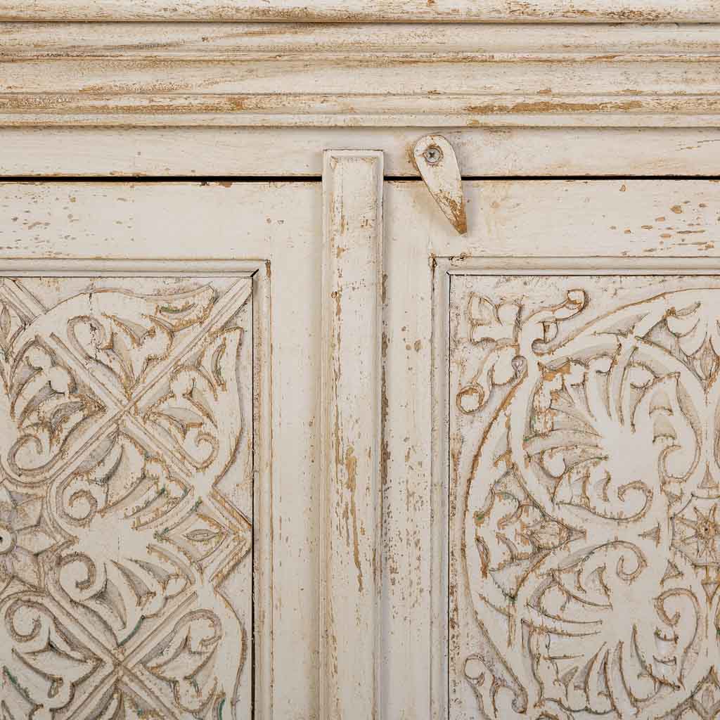 APARADOR DALIAN ARTESANAL DE MADERA TALLADA BEIGE image 4