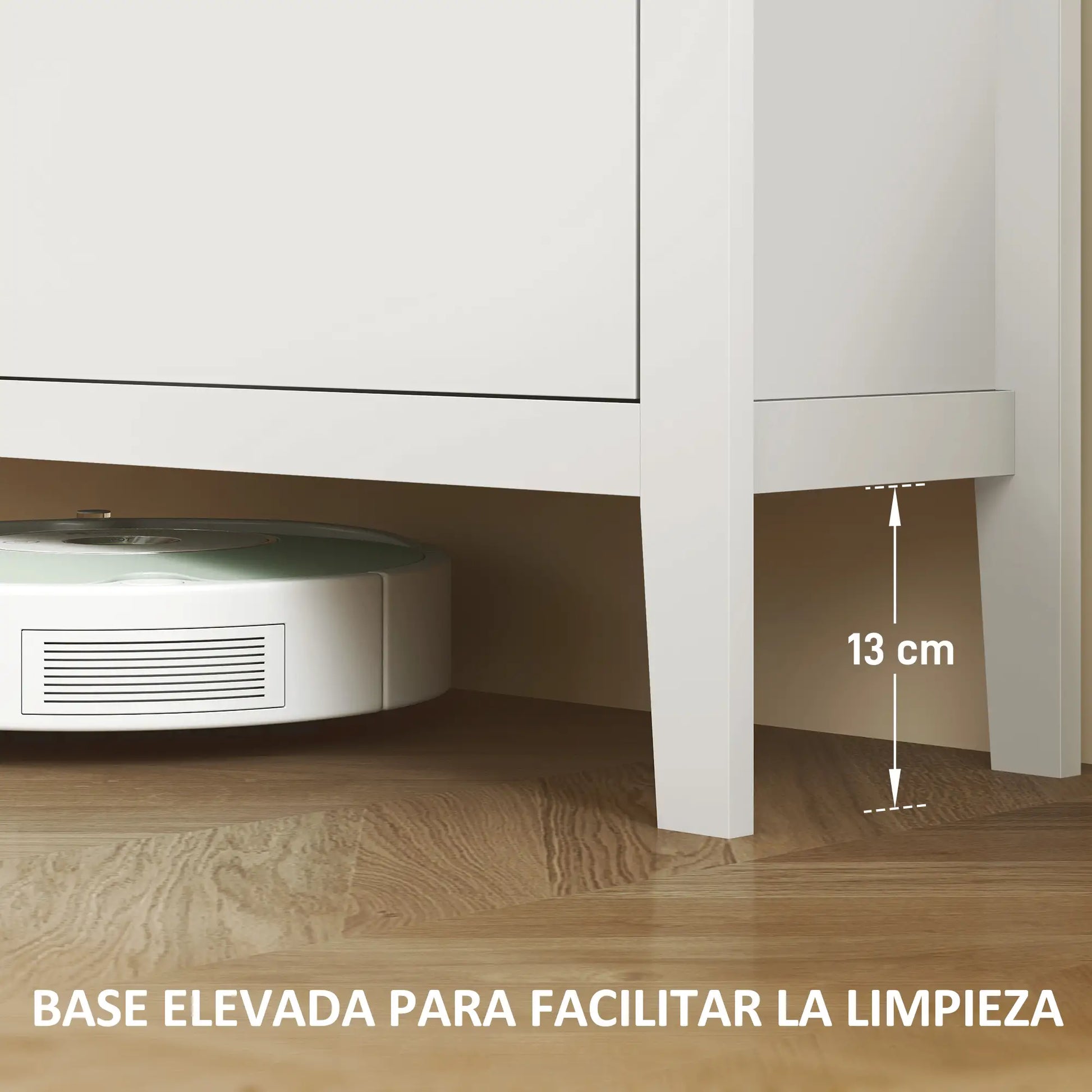 ZAPATERO ESTRECHO LIGNUMA 20 CON TIRADORES DE CUERO PU image 4