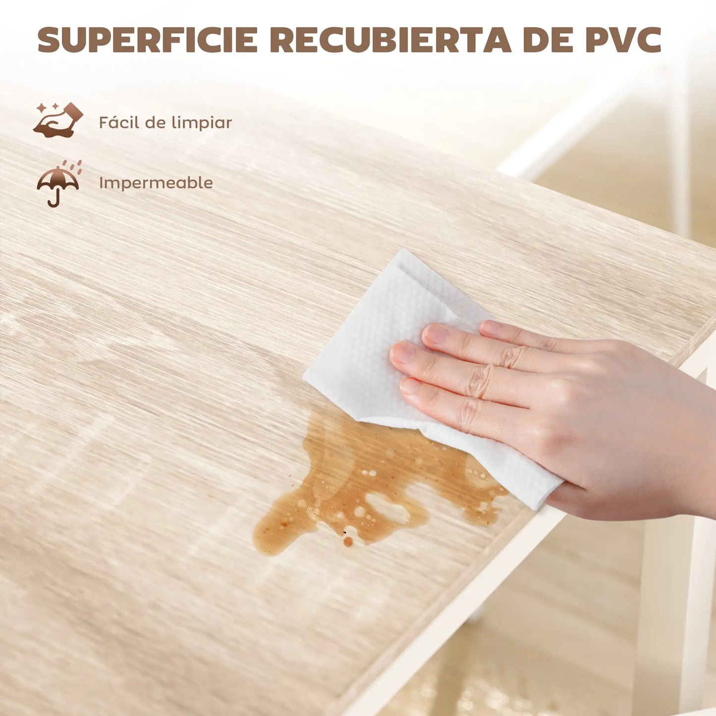 JUEGO DE MESA Y 4 SILLAS DE COMEDOR ESTILO MODERNO BLANCO – MODELO NORDIC image 3