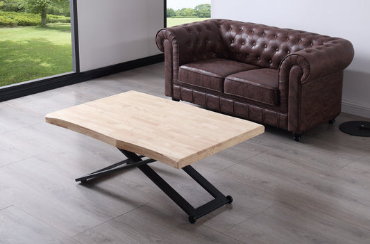 MESA CENTRO ELEVABLE ZOE TAPA CON FORMA. image 0