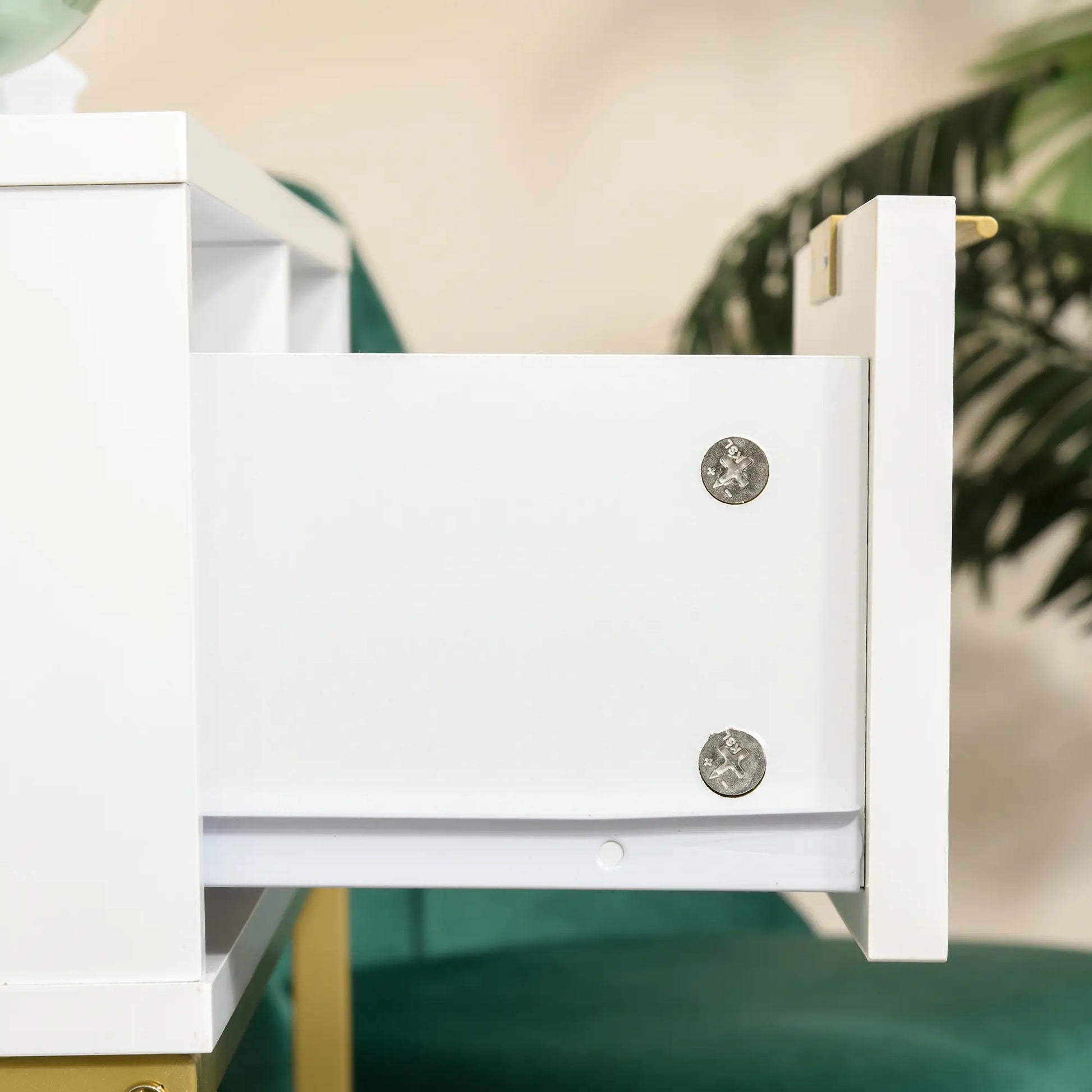 CONSOLA MODERNA BLANCO & DORADO “ELEGANCE GOLD SINGLE DRAWER” image 8