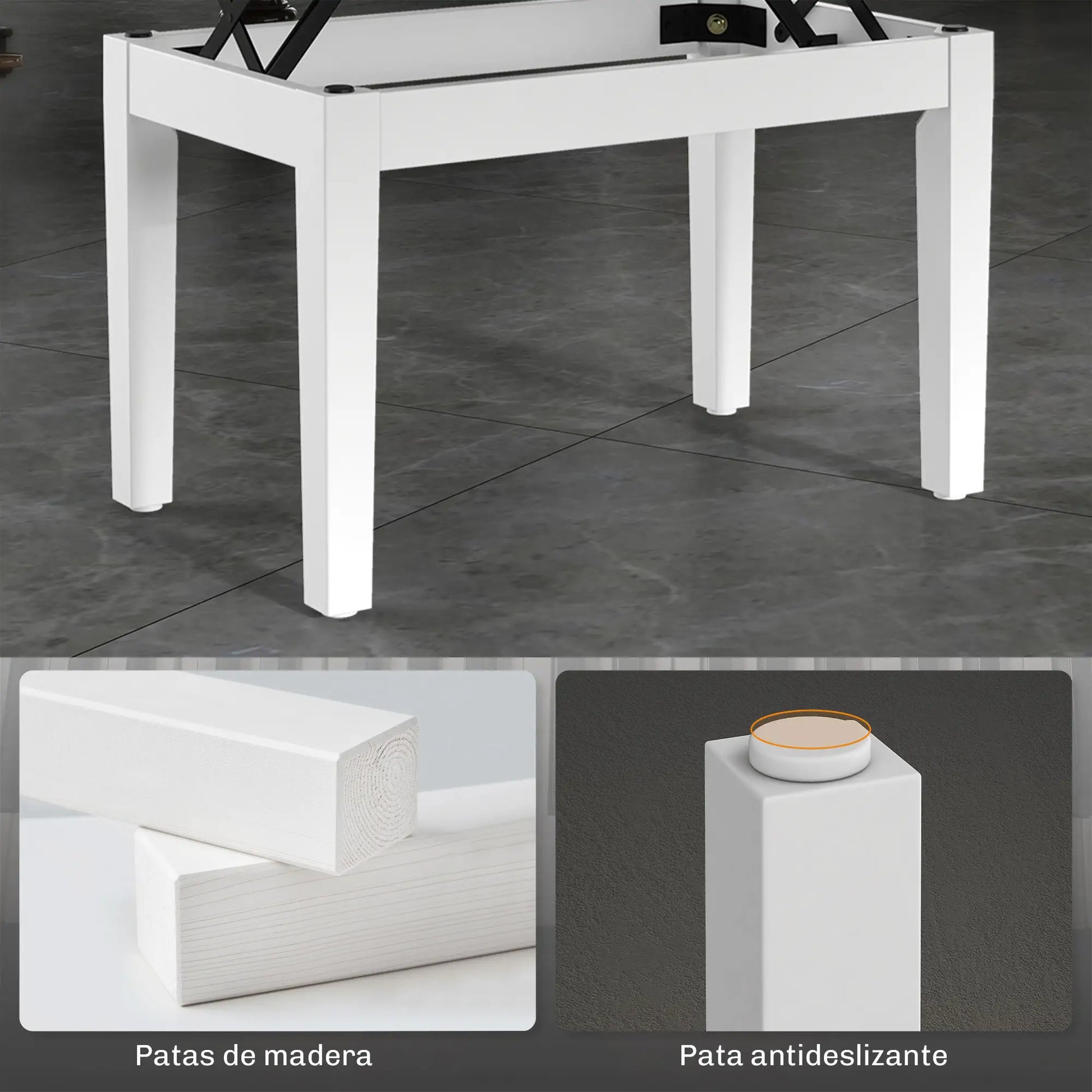 BANQUETA DE PIANO HARMONY LIFT BLANCA AJUSTABLE CON ALMACENAJE image 3