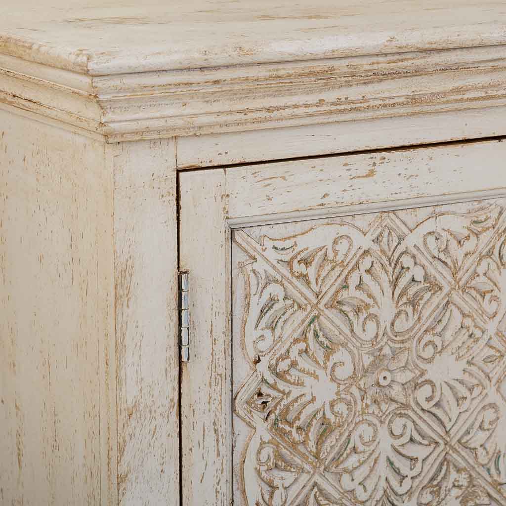 APARADOR DALIAN ARTESANAL DE MADERA TALLADA BEIGE image 6