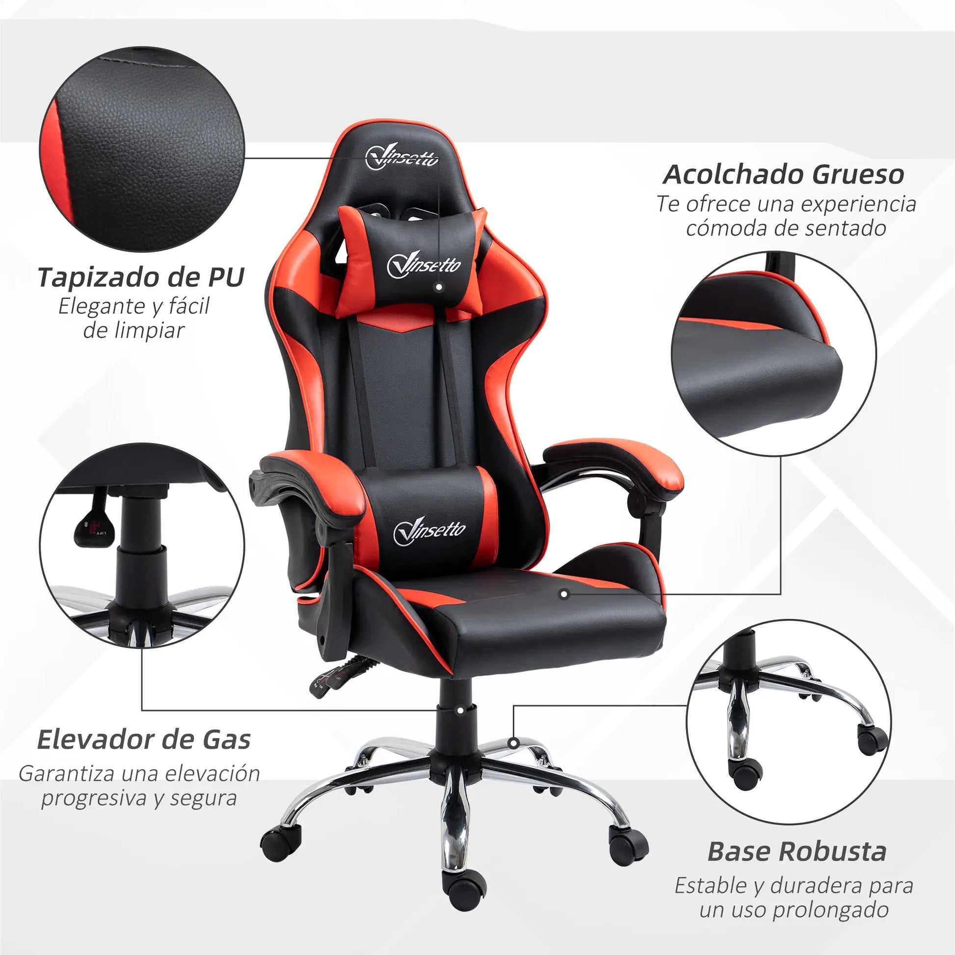 SILLA GAMING MODELO REDCORE RACING image 6