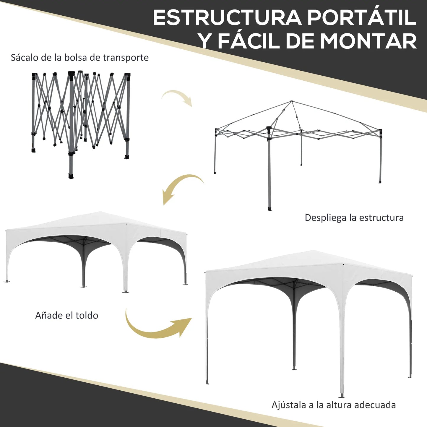 CENADOR DE JARDÍN PLEGABLE AURORA SHADE 3X3 image 7