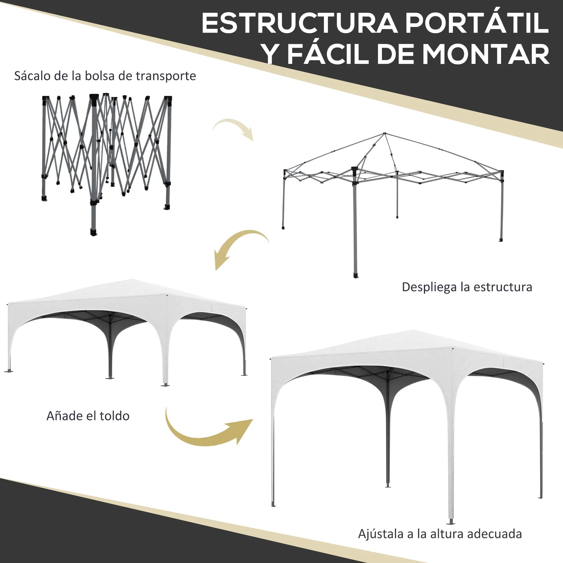 CENADOR DE JARDÍN PLEGABLE AURORA SHADE 3X3 image 7
