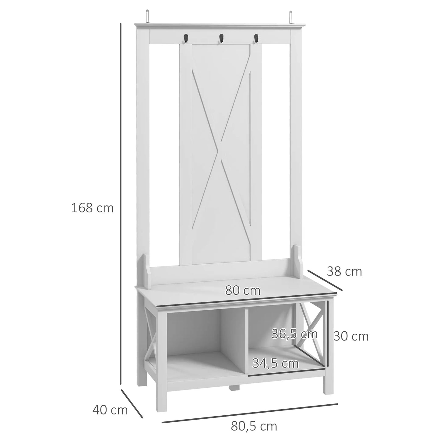PERCHERO WHITE NORDIC BENCH 3 EN 1 image 8