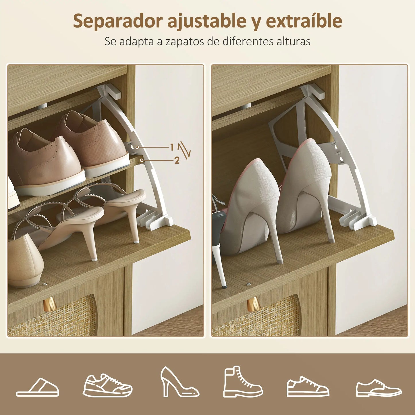ZAPATERO ESTRECHO RATÁN NORDIC 16 image 9