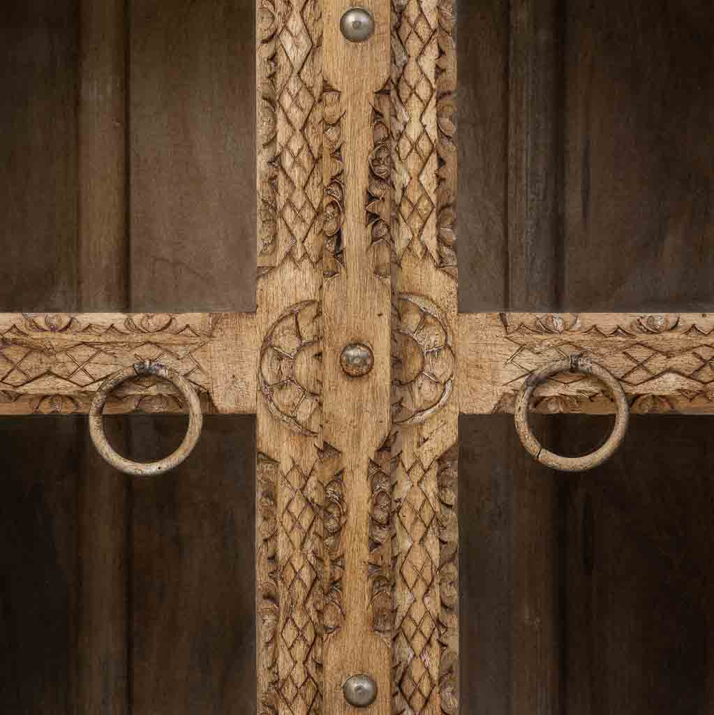 APARADOR DALIAN ARTESANAL GRAN FORMATO MARRÓN ENVEJECIDO image 7