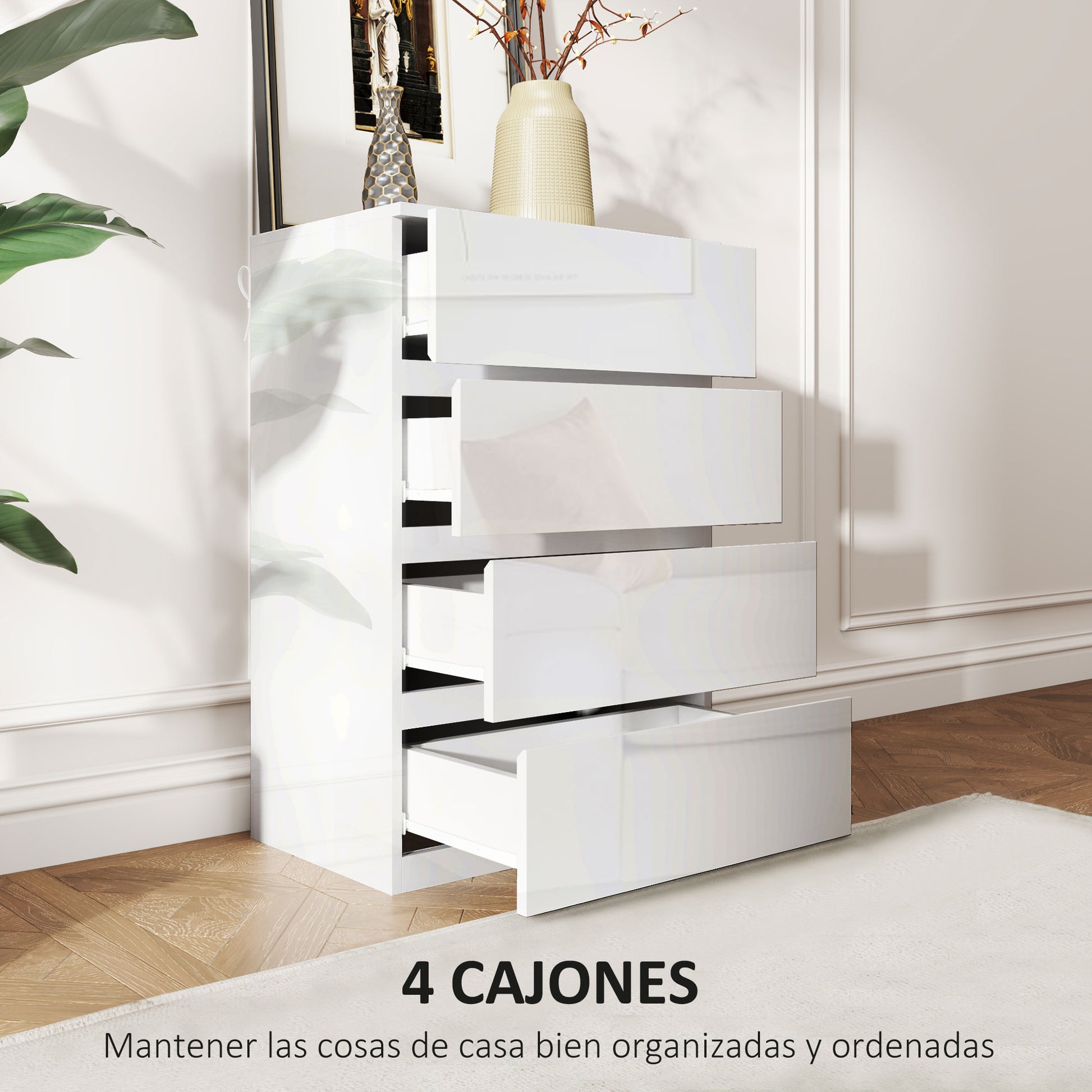 CÓMODA BRIGHTLINE 4C BLANCO BRILLO image 8