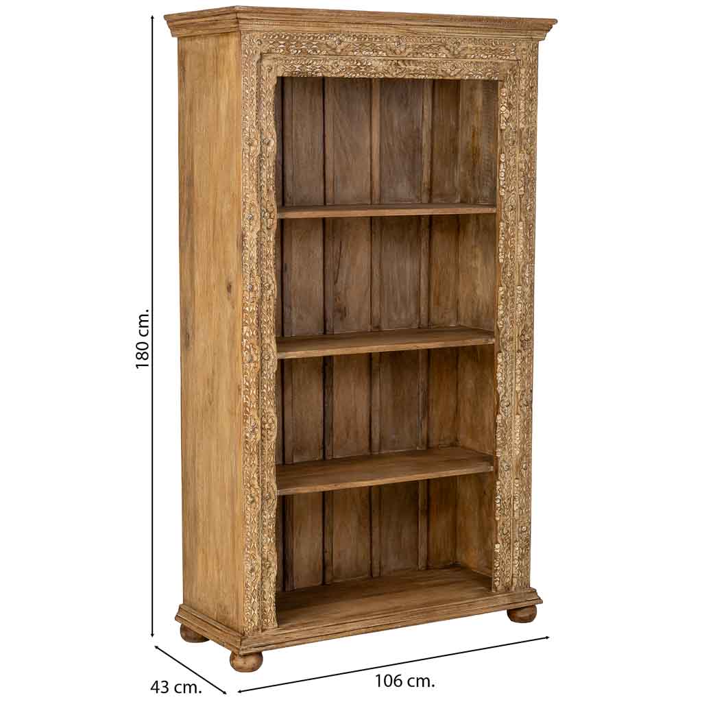 ESTANTERÍA DALIAN ARTESANAL DE MADERA MARRÓN image 1