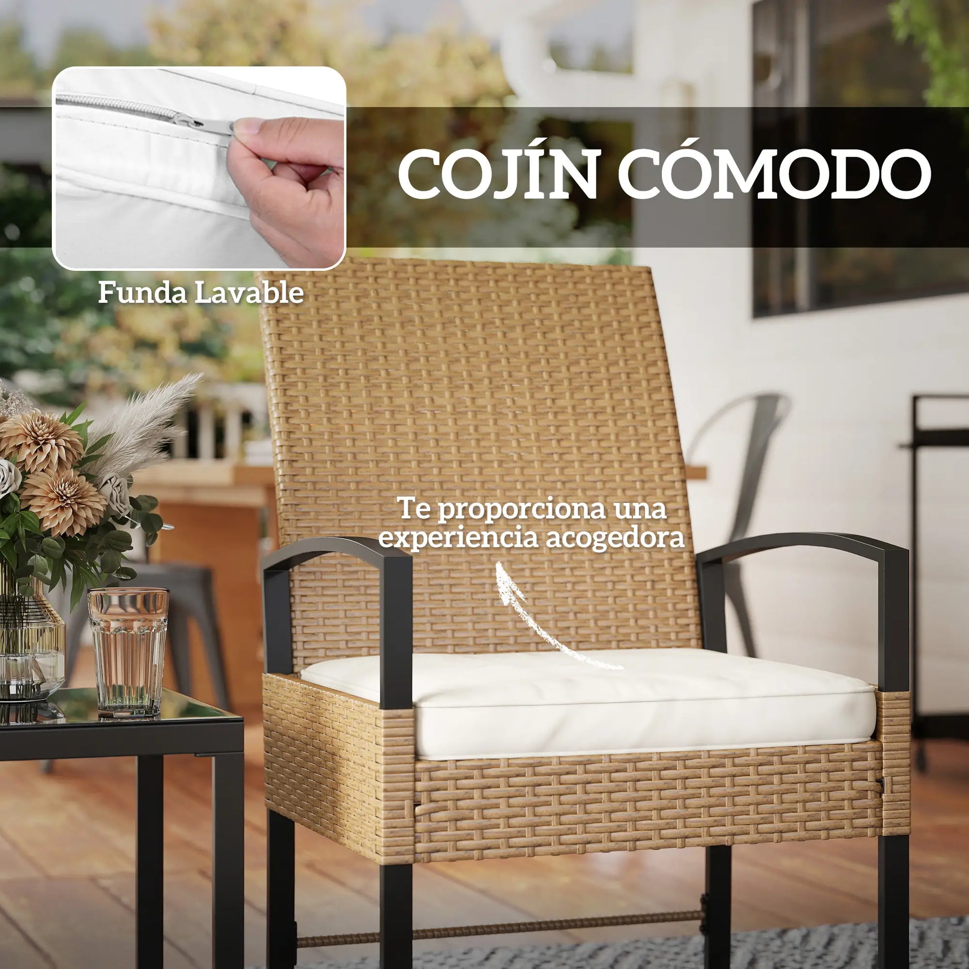 CONJUNTO DE JARDÍN DE RATÁN RELAX GARDEN COMFORT 3 image 7