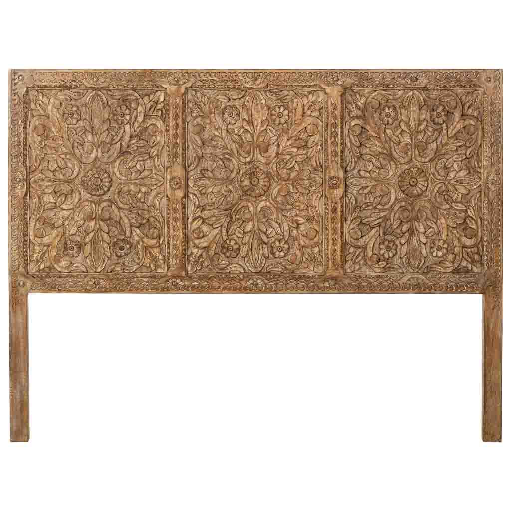 CABECERO DALIAN ARTESANAL MARRÓN DE MADERA MACIZA image 5