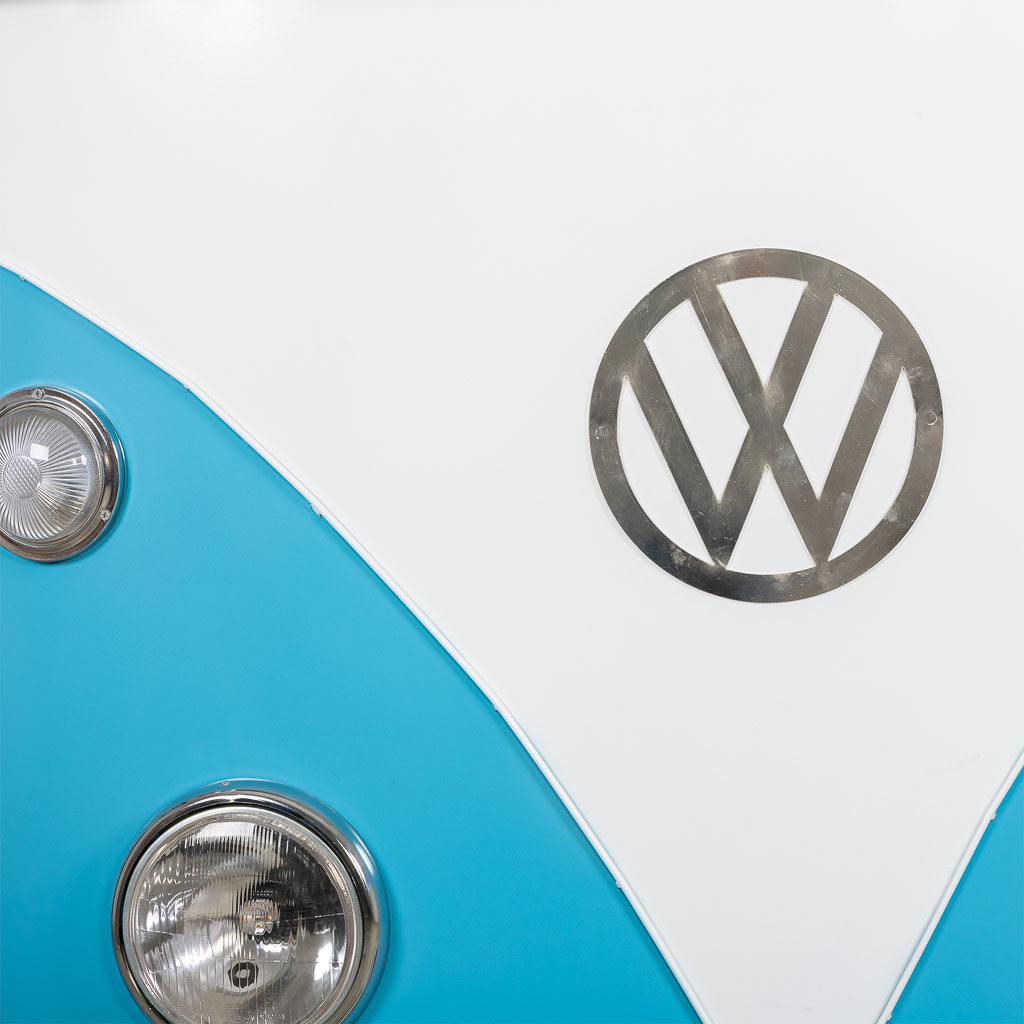BARRA BOTELLERO FURGONETA ARTESANAL AZUL CON LUZ image 3