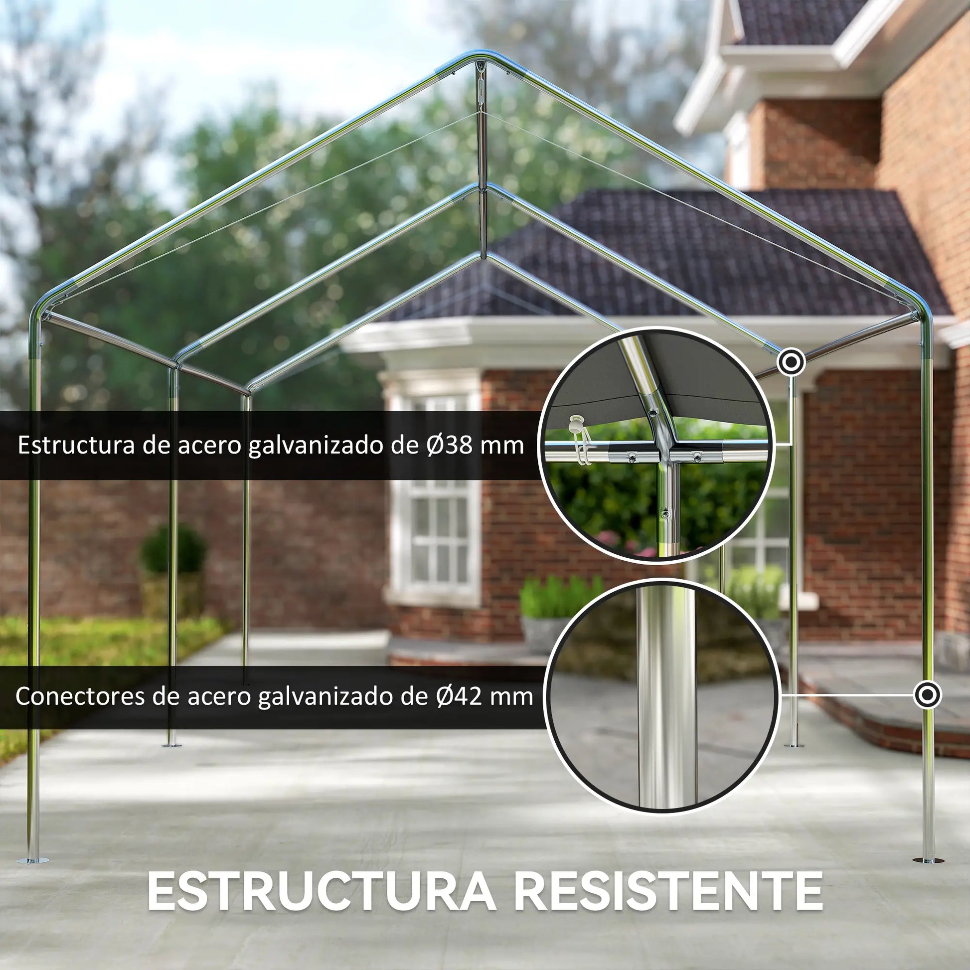 CARPA GARAJE PORTÁTIL TITAN PARK 3X6 PARA COCHE image 5