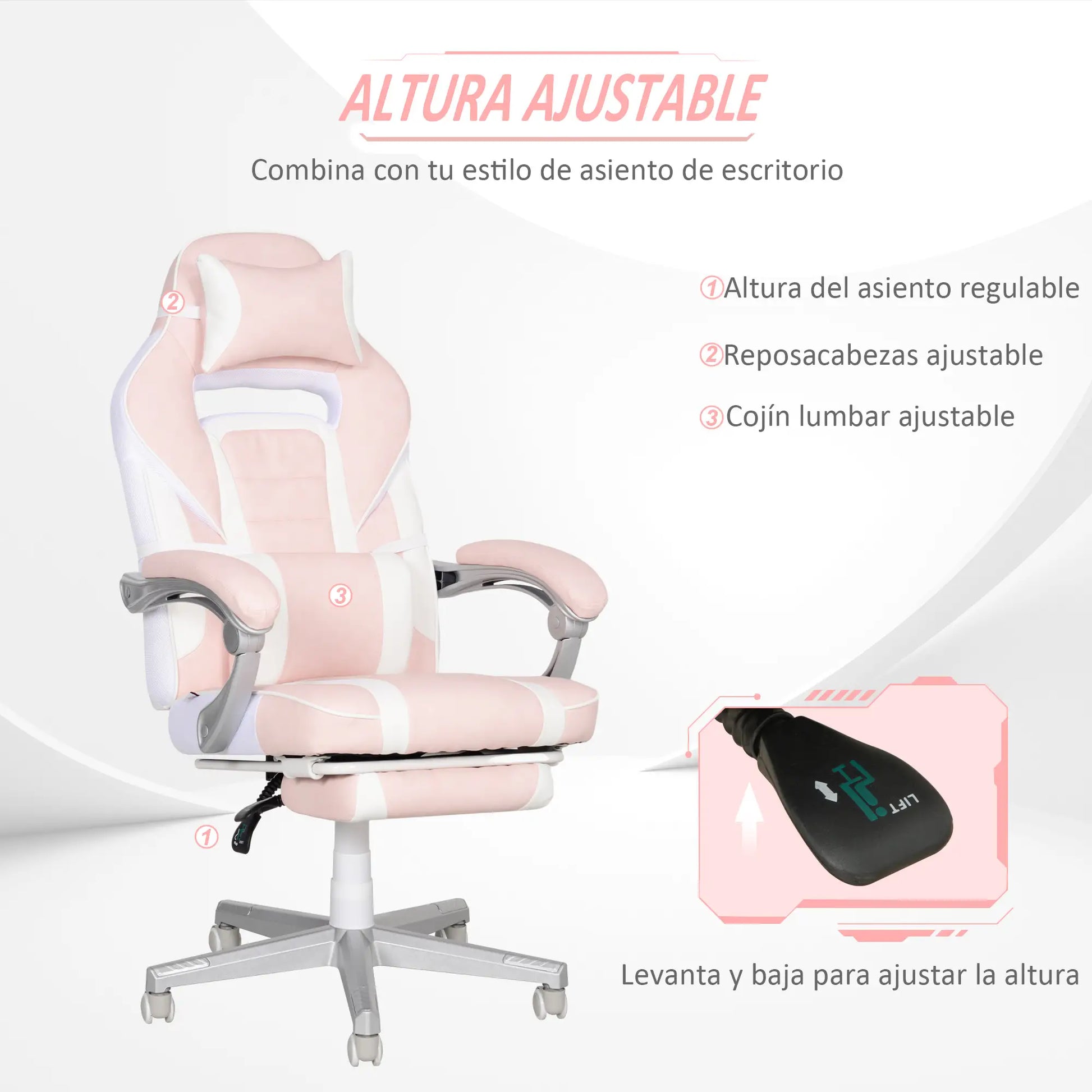 SILLA GAMER MODELO ROSALUX image 4