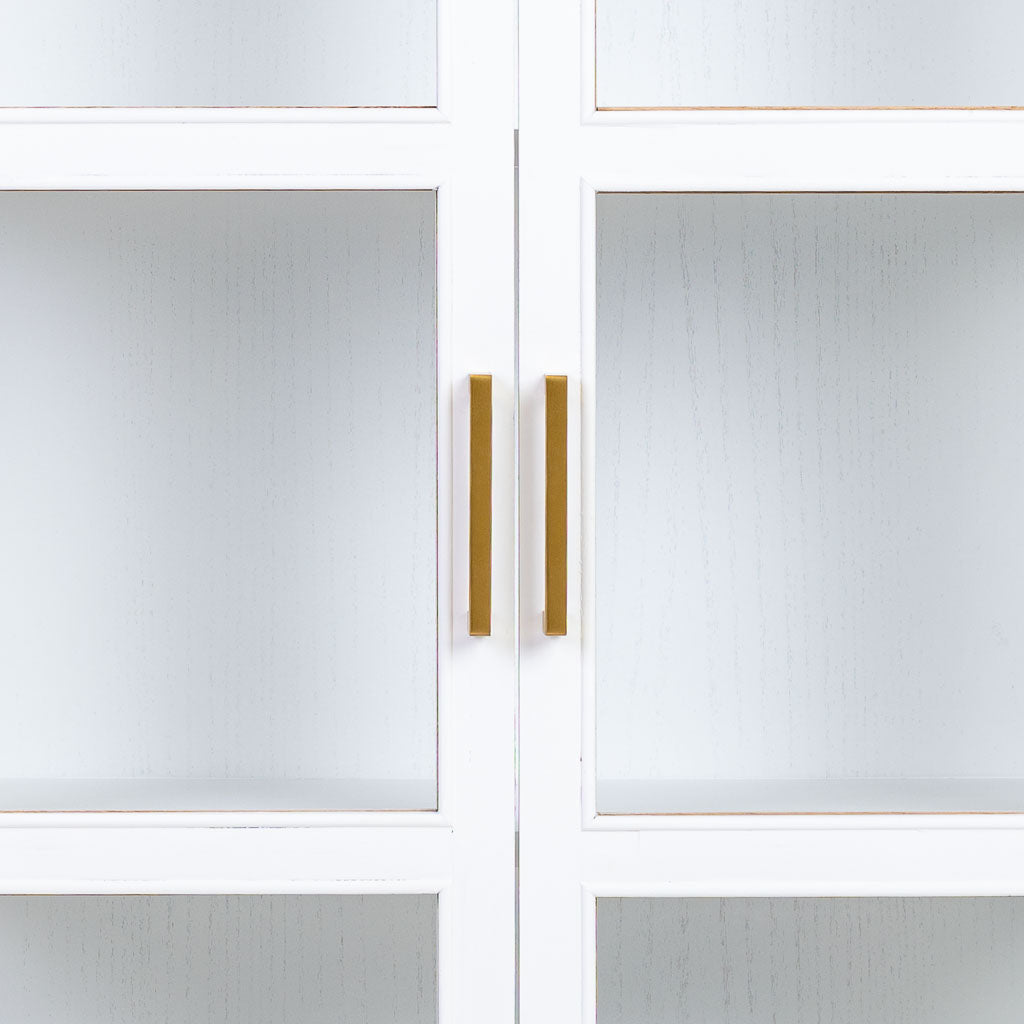 VITRINA MARTA DE MADERA Y METAL BLANCO 2 PUERTAS Y 1 CAJÓN image 4