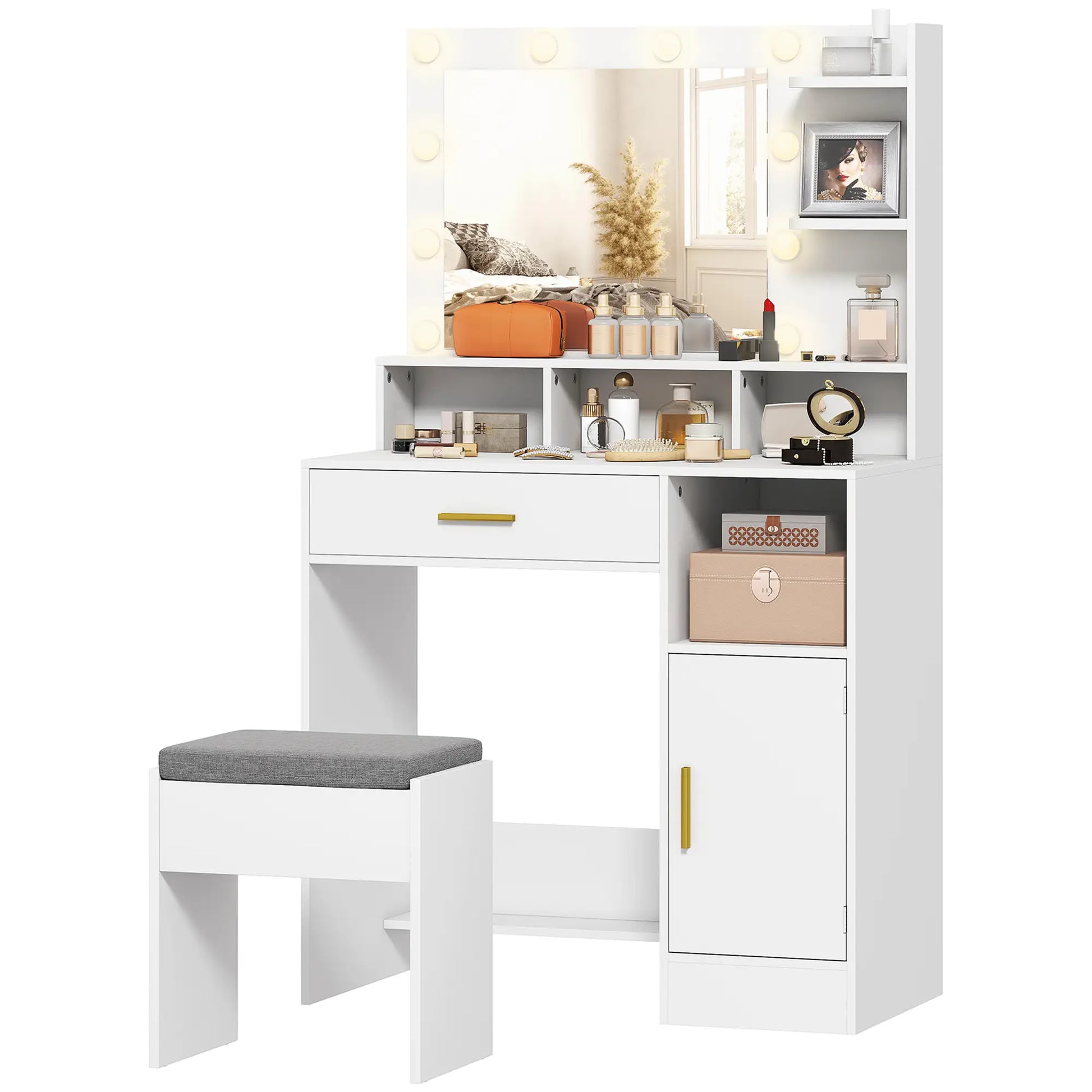 TOCADOR HOLLYGLAM WHITE LED image 9