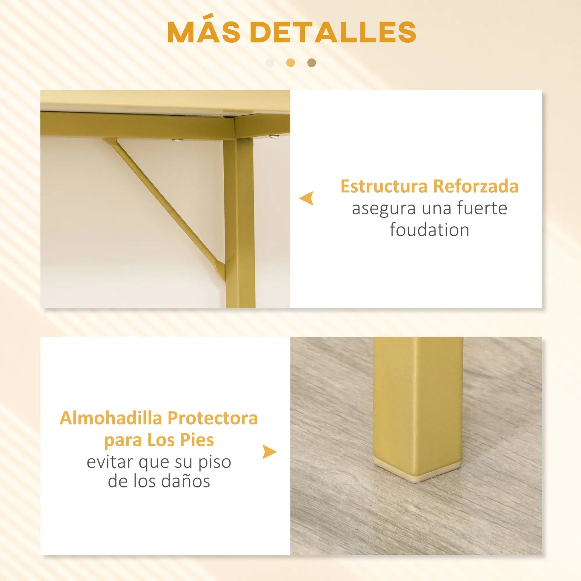 CONSOLA MODERNA BLANCO & DORADO “ELEGANCE GOLD SINGLE DRAWER” image 3