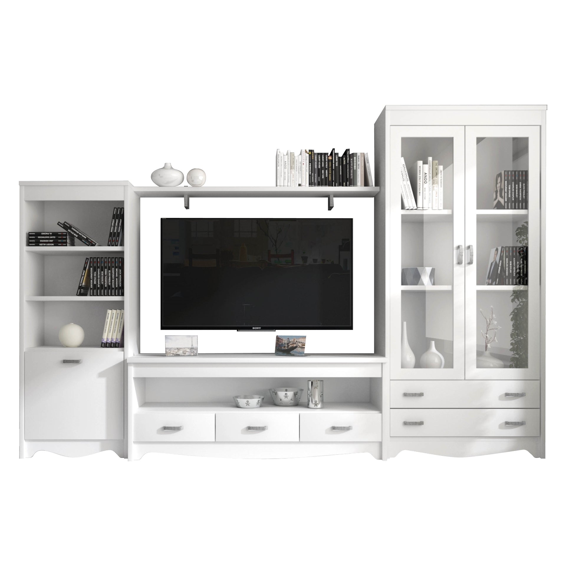 Mueble de Salón Modular MODELO BOREAL – 285 cm Blanco image 1