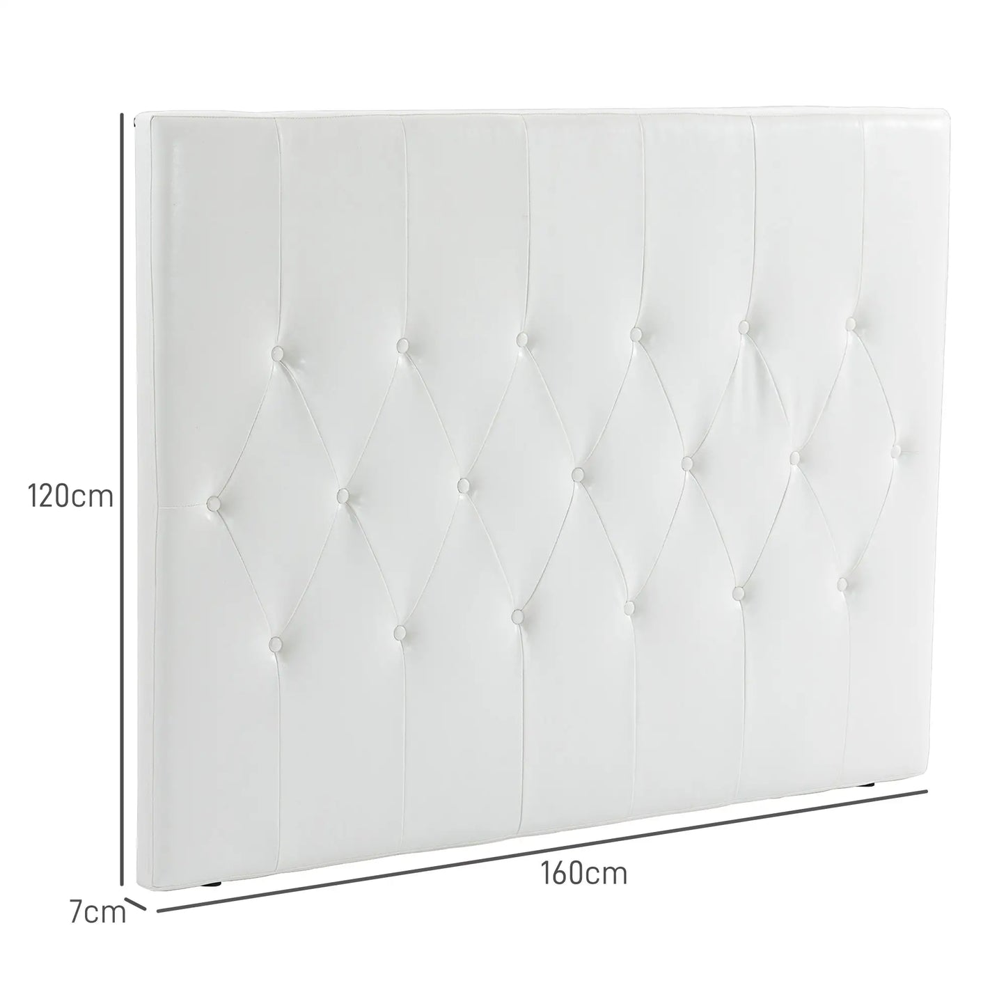 CABECERO DE CAMA BLANCO 160 CM TAPIZADO EN PU image 5
