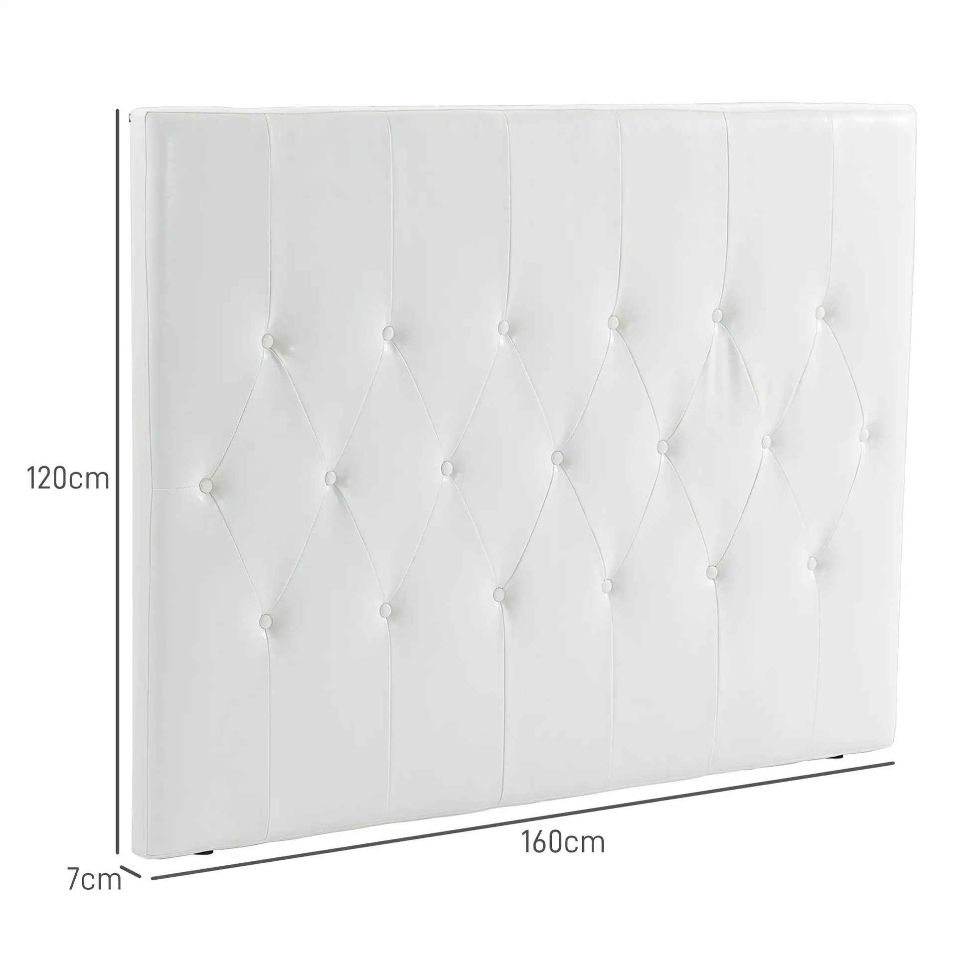 CABECERO DE CAMA BLANCO 160 CM TAPIZADO EN PU image 5