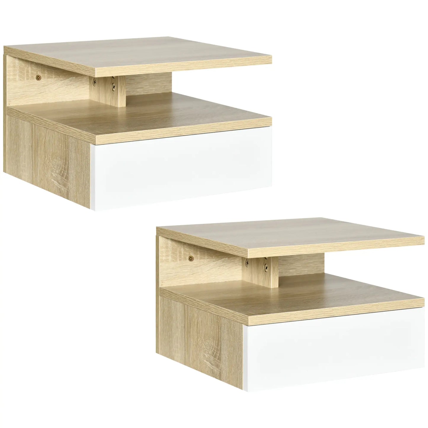 SET DE MESITAS FLOTANTES SKYWOOD DUO ROBLE image 2