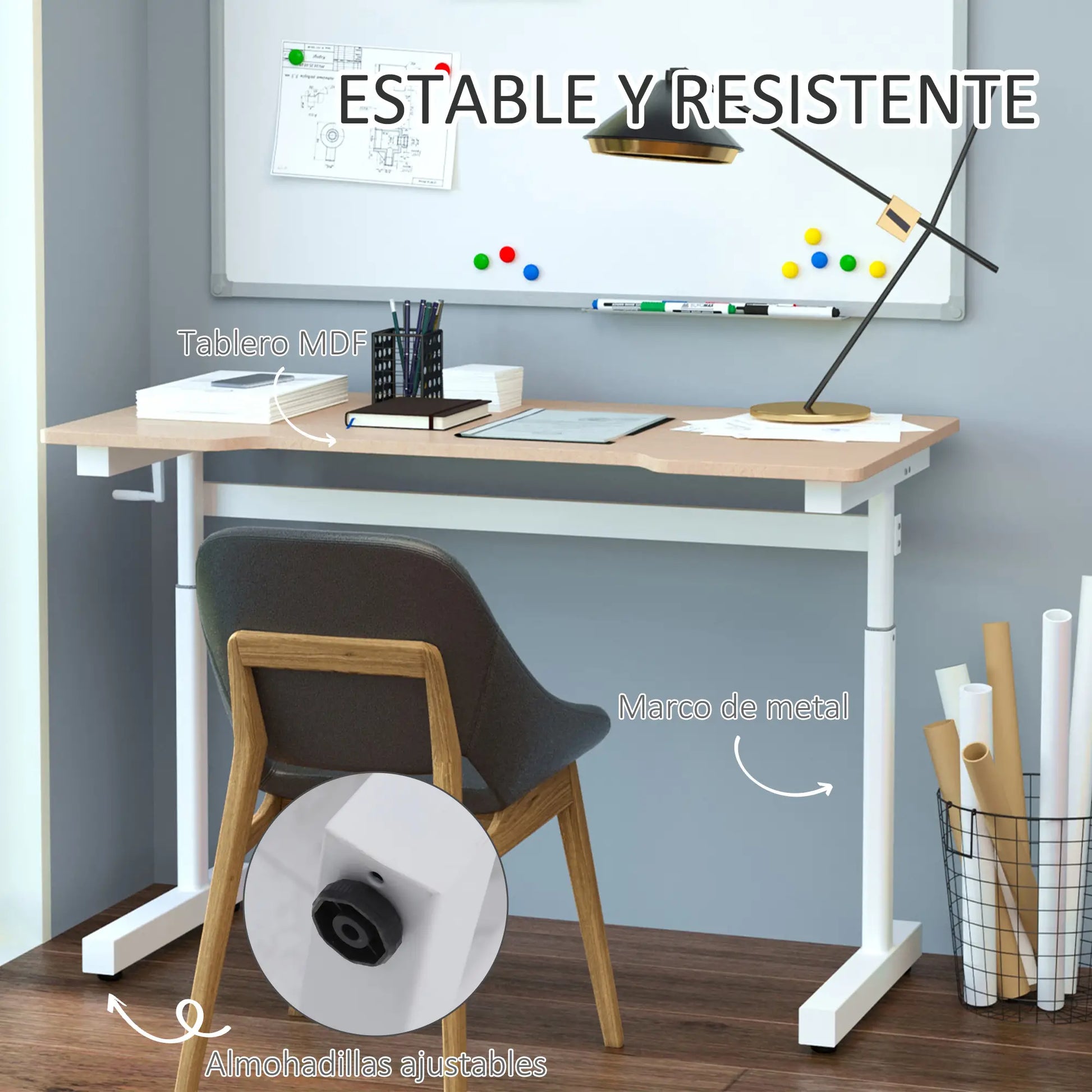 ESCRITORIO ELEVABLE DE PIE VINSETTO RACING PRO 120x60 CM ALTURA AJUSTABLE image 3