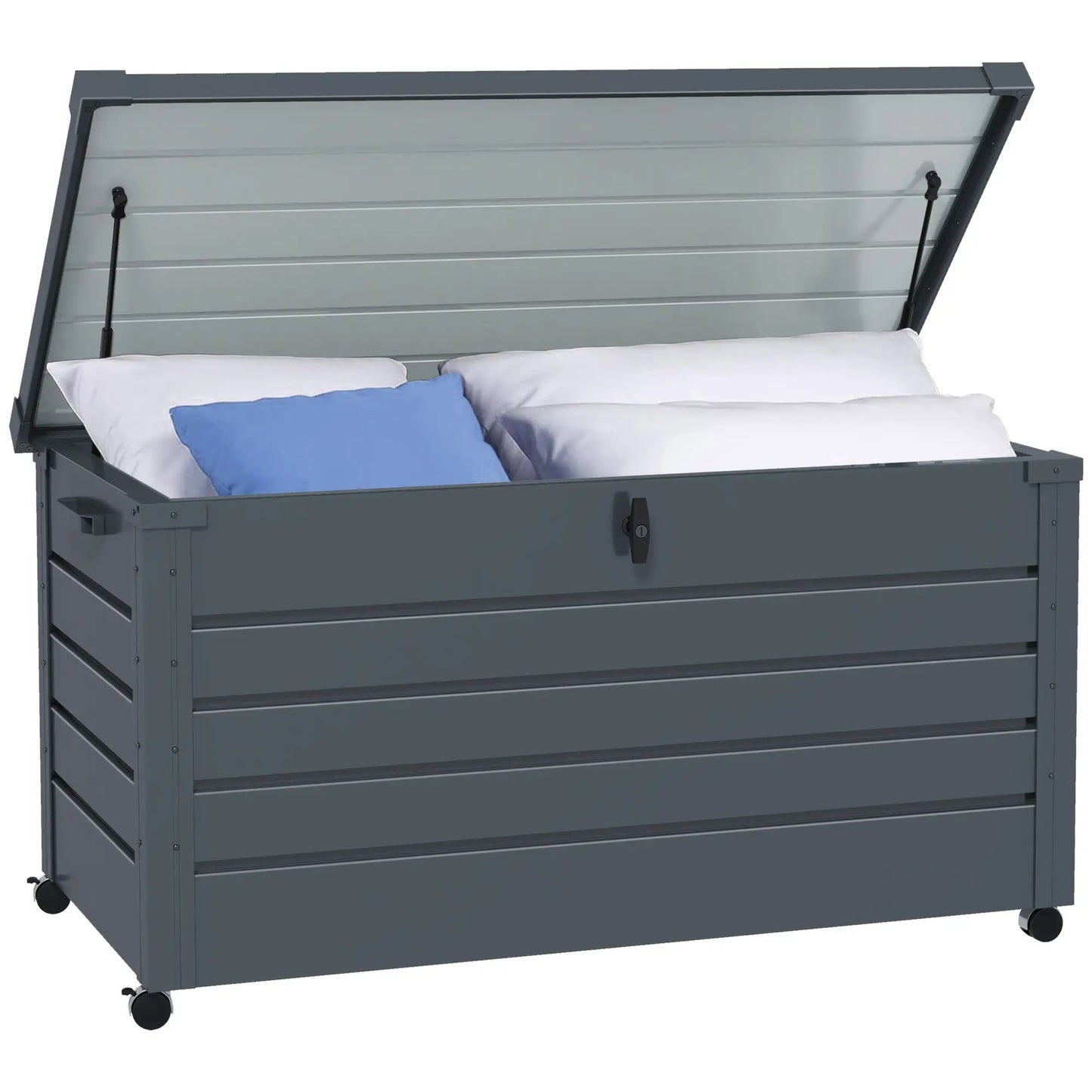 BAÚL DE EXTERIOR DE ACERO GALVANIZADO CON RUEDAS 311 L – MODELO TITAN image 7