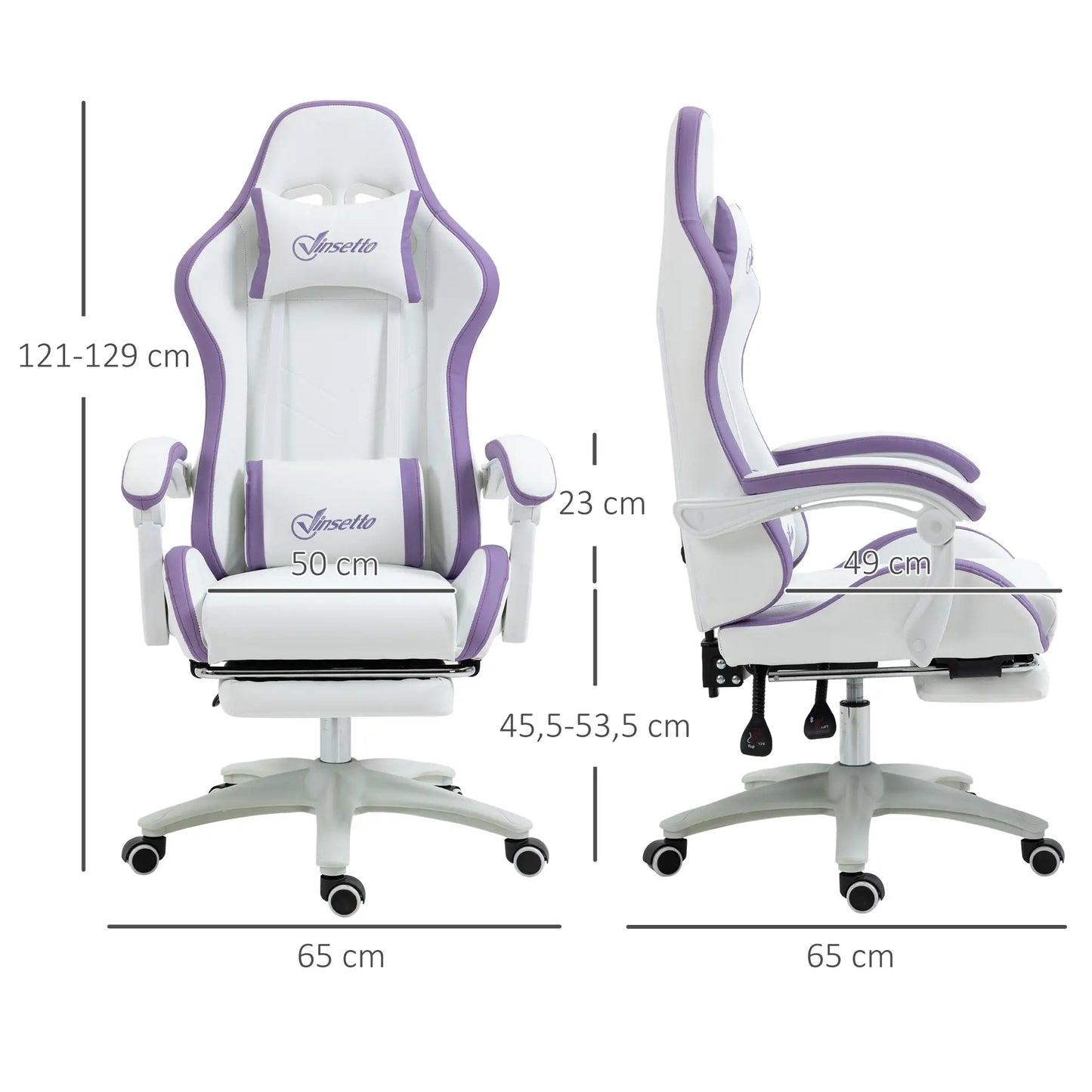 SILLA GAMER MODELO BLANCOVIOLET image 6