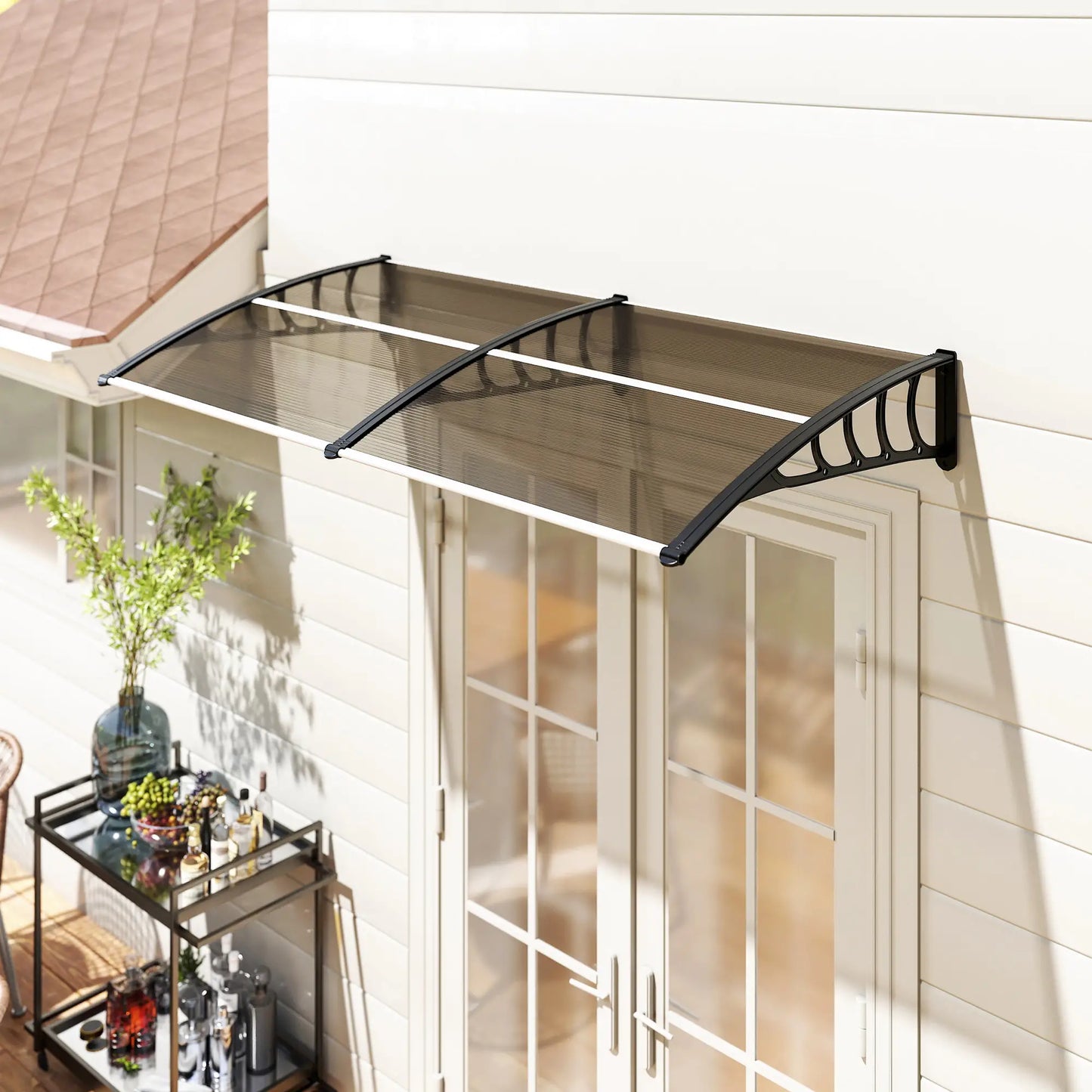 MARQUESINA EXTERIOR CURVA AURELIA 200 PARA PUERTAS Y VENTANAS image 6