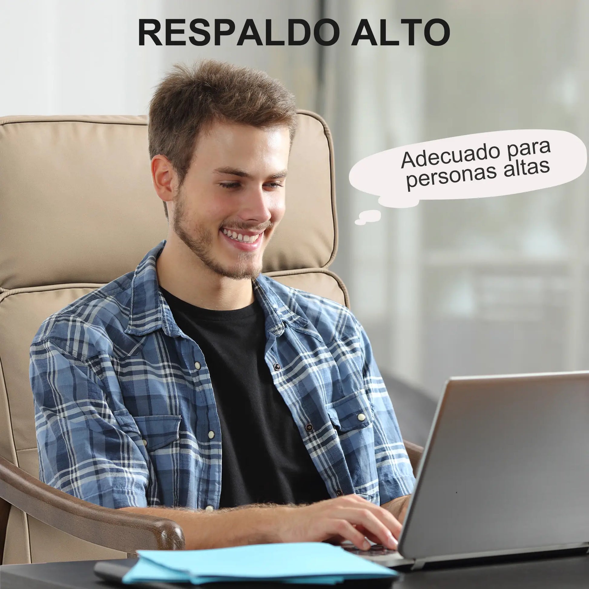 SILLÓN MODELO NOGAL KHAKI – SILLÓN TAPIZADO EN PU image 7