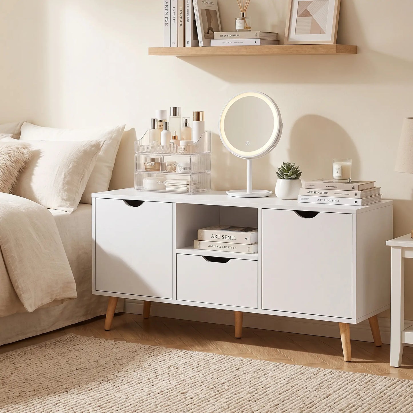 📺 MUEBLE TV “NORDIC BOX 110” – 2 PUERTAS + CAJÓN + HUECO ABIERTO · HASTA 50" · 2 COLORES