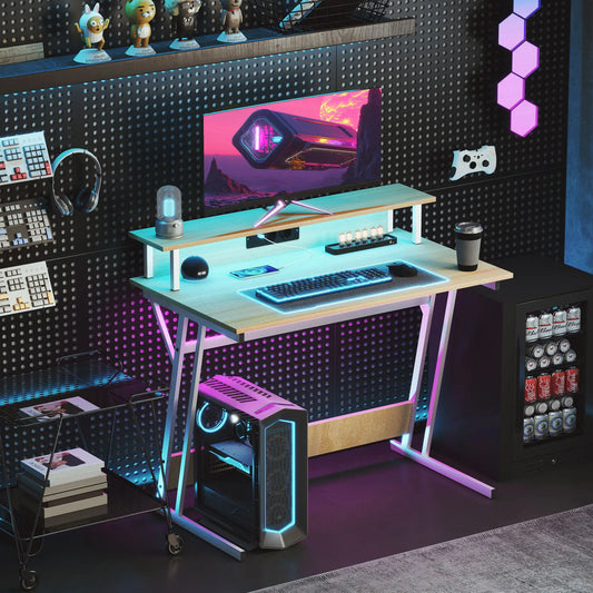 ESCRITORIO GAMING LUXFORGE RGB 100 CON LUCES LED image 0