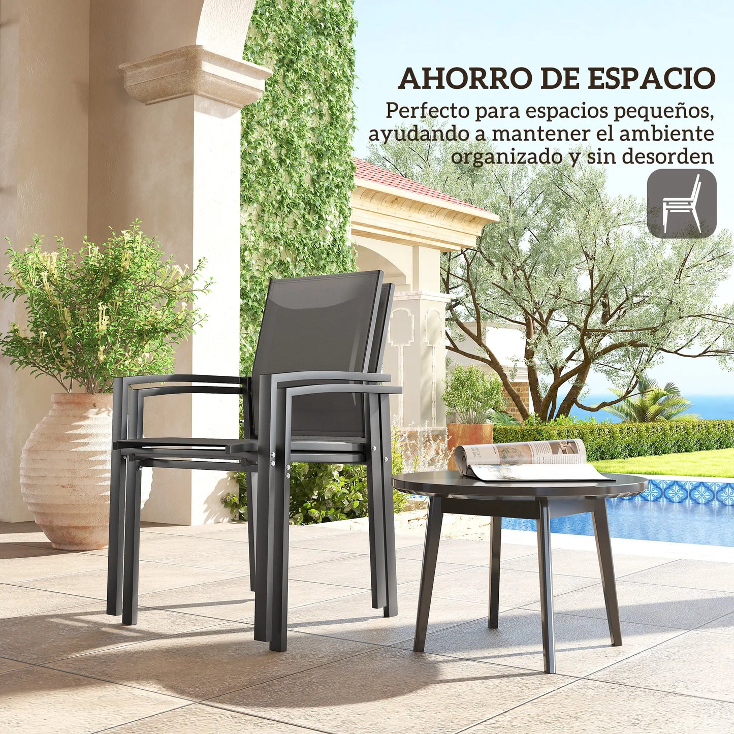 SILLAS DE JARDÍN APILABLES URBAN GARDEN PRO · SET 2 UNIDADES image 5