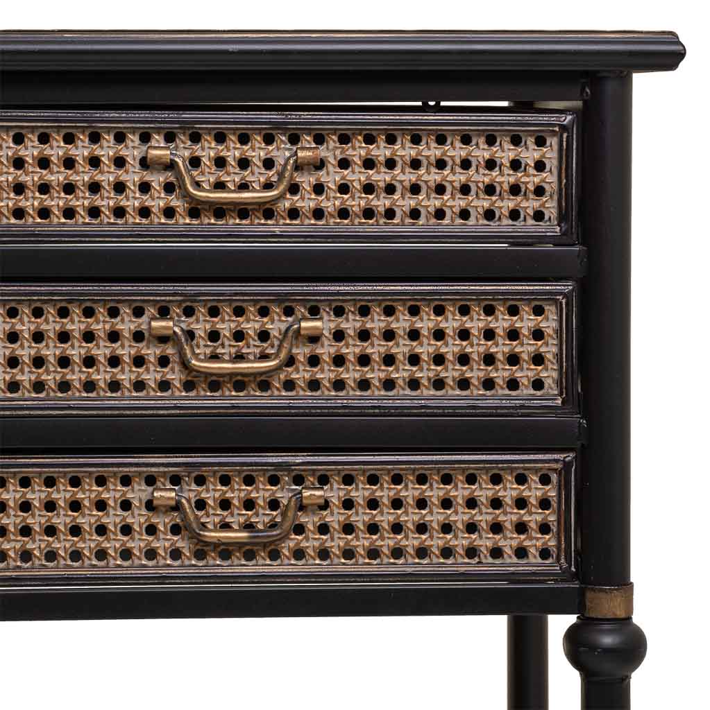 MUEBLE TV ALKA DE METAL MARRÓN CON 6 CAJONES Y HUECO CENTRAL image 4
