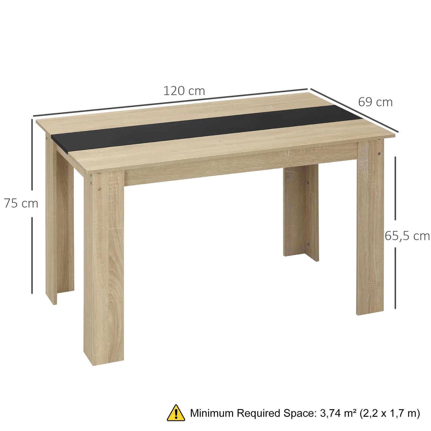 MESA DE COMEDOR MODERNA URBAN OAK LINE image 3