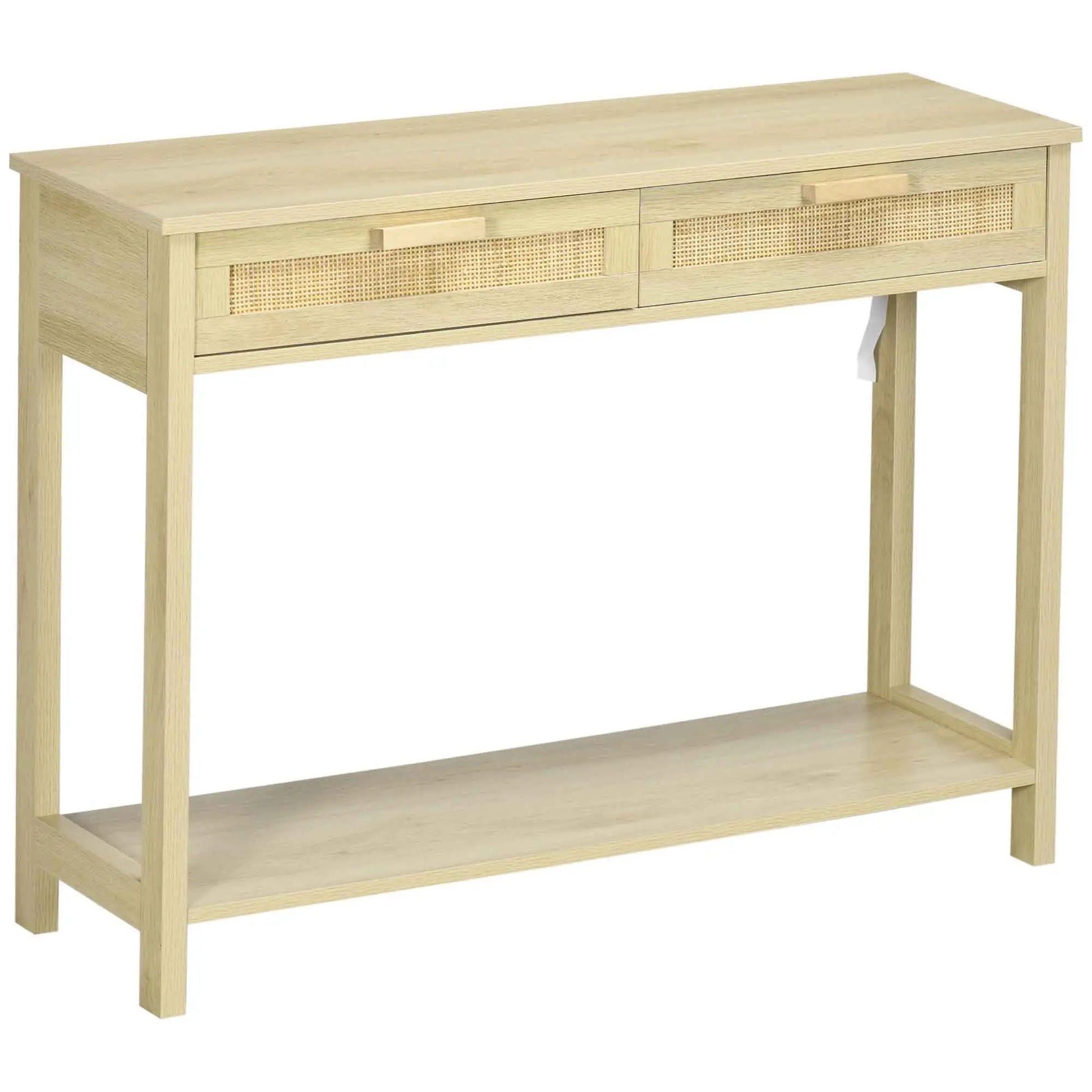 CONSOLA RÚSTICA RATÁN “NATURAL WEAVE DOUBLE DRAWER” image 10