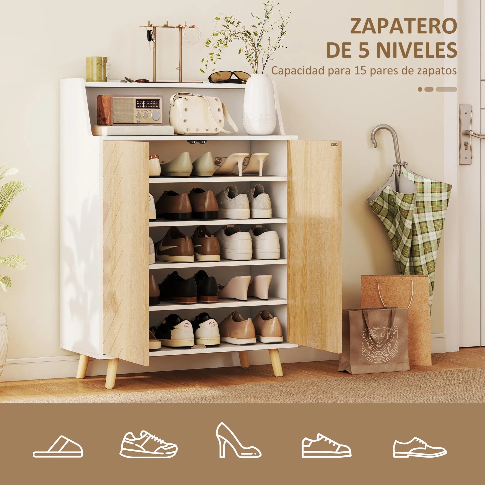 ZAPATERO DE ENTRADA MODELO ESPIGA NORDIC image 1