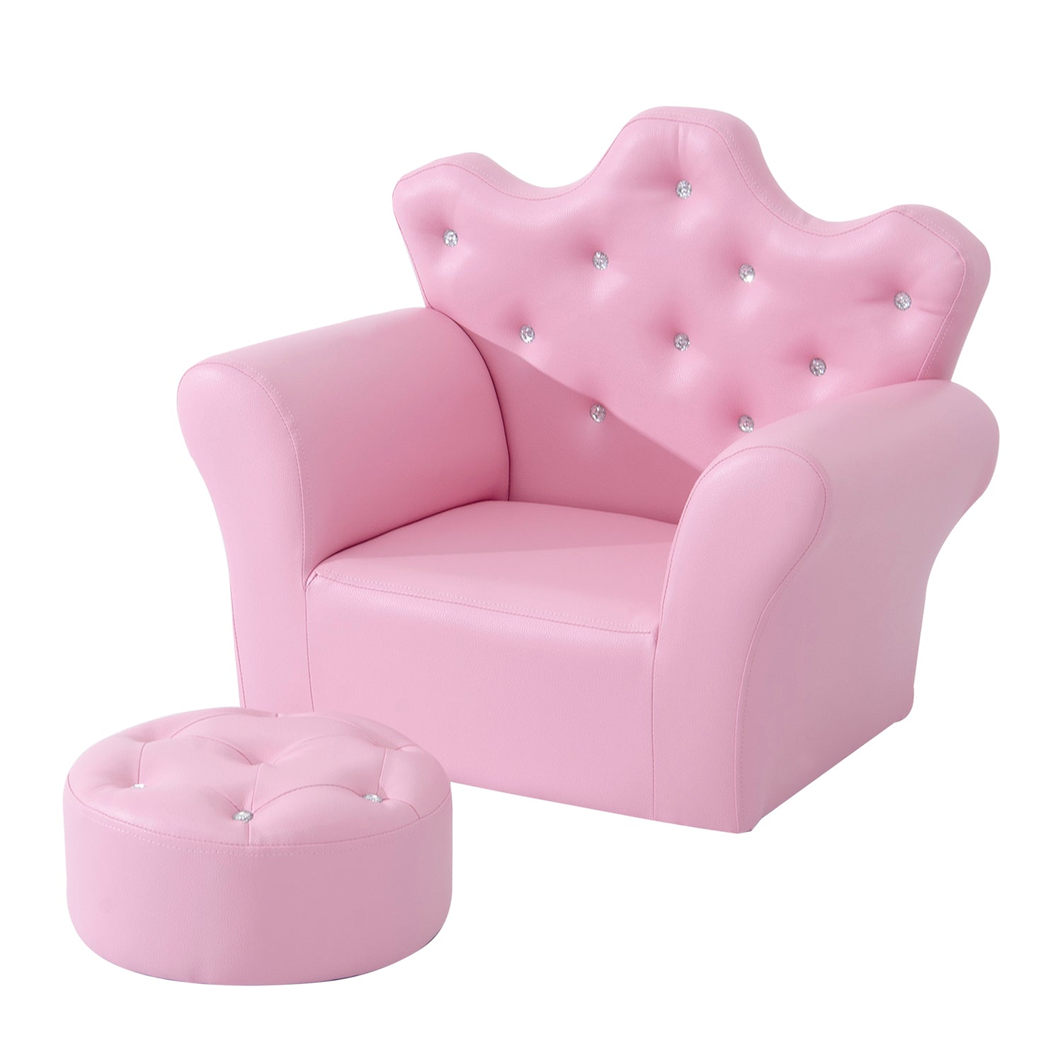 SILLÓN INFANTIL PRINCESS RELAX ROSA CON REPOSAPIÉS image 8
