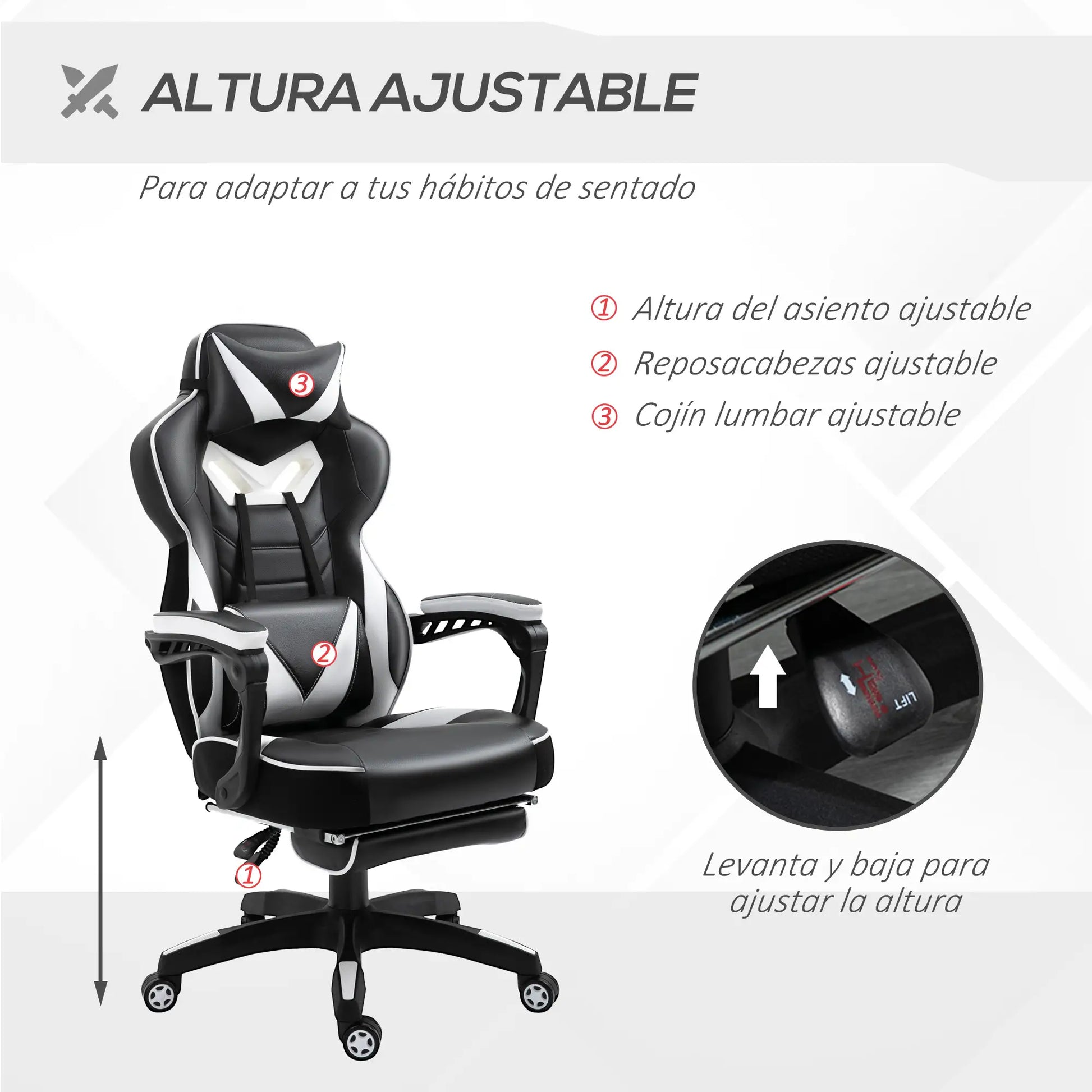SILLA GAMING MODELO BLANCO RELAX PRO MAX image 3
